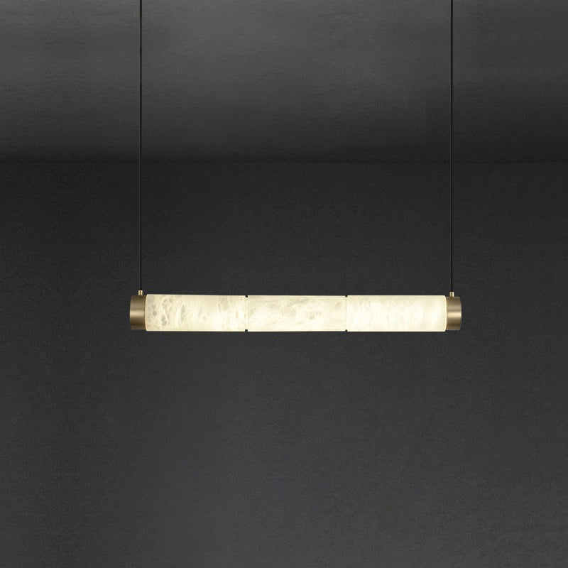 Plotuvyi Modern Strip Alabaster Pendant Light - Lamp Copper