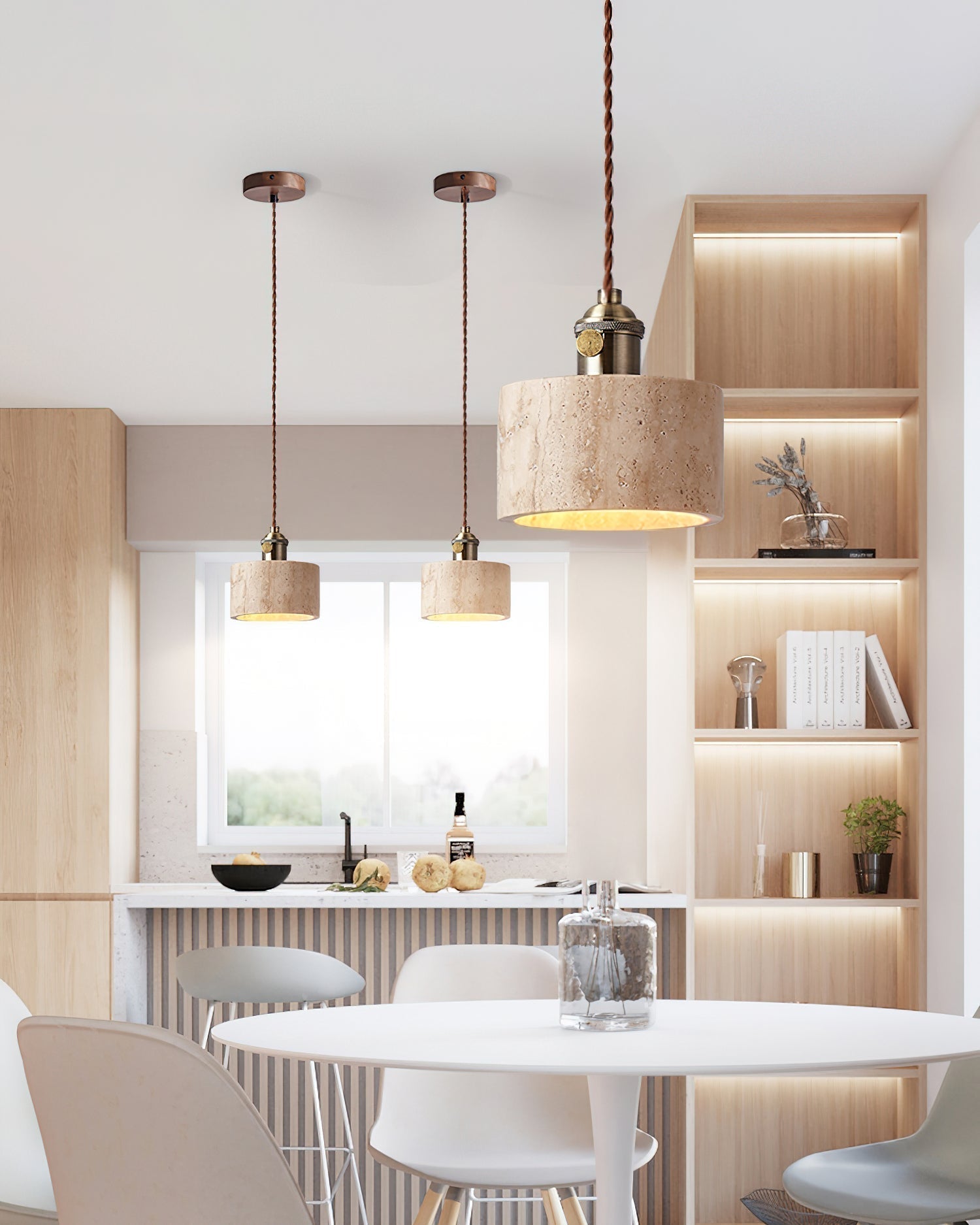 Lysorel Travertine Pendant Light - Blowlighting