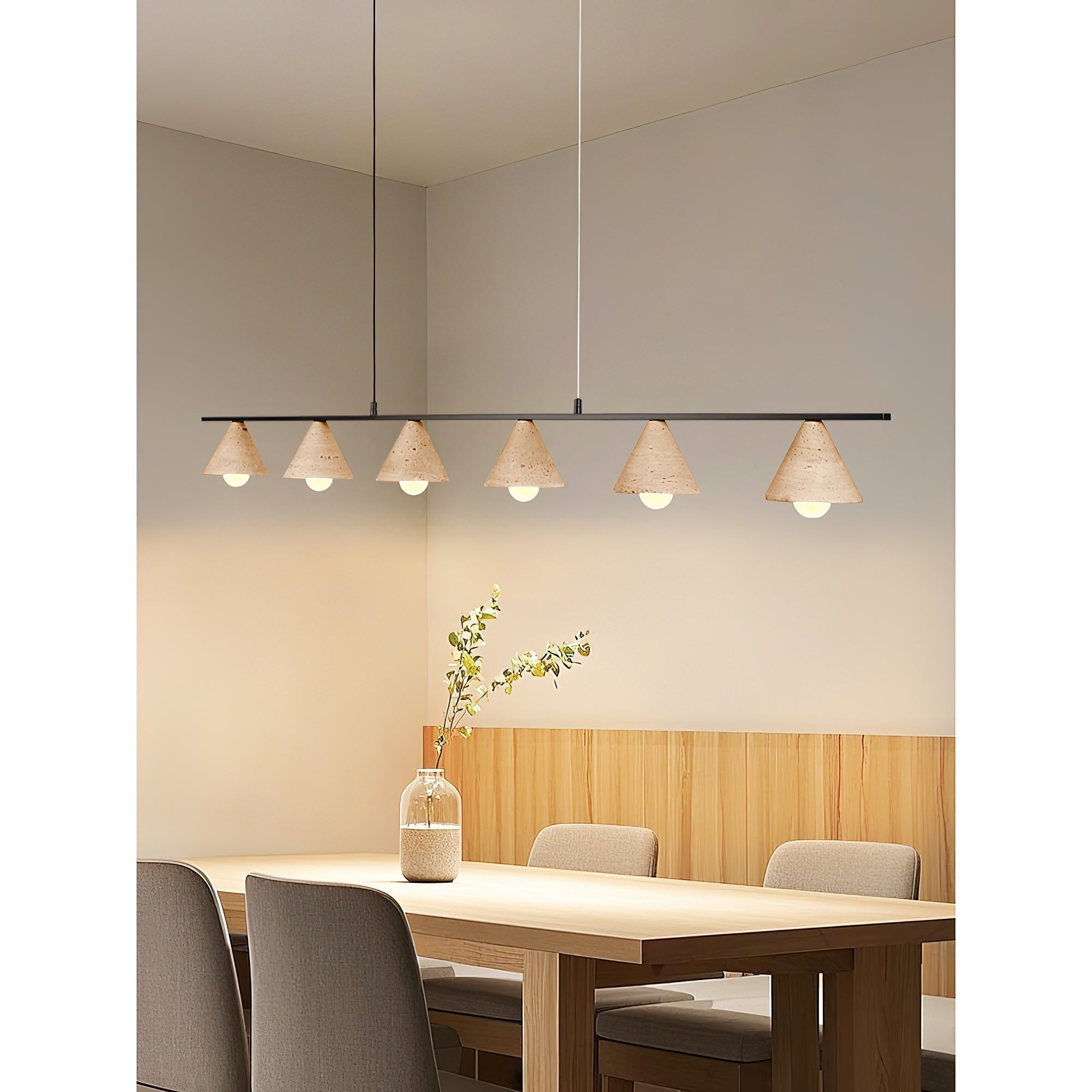 Ulfuvyi Modern Minimalist Travertine Pendant Lamp - Lamp Copper