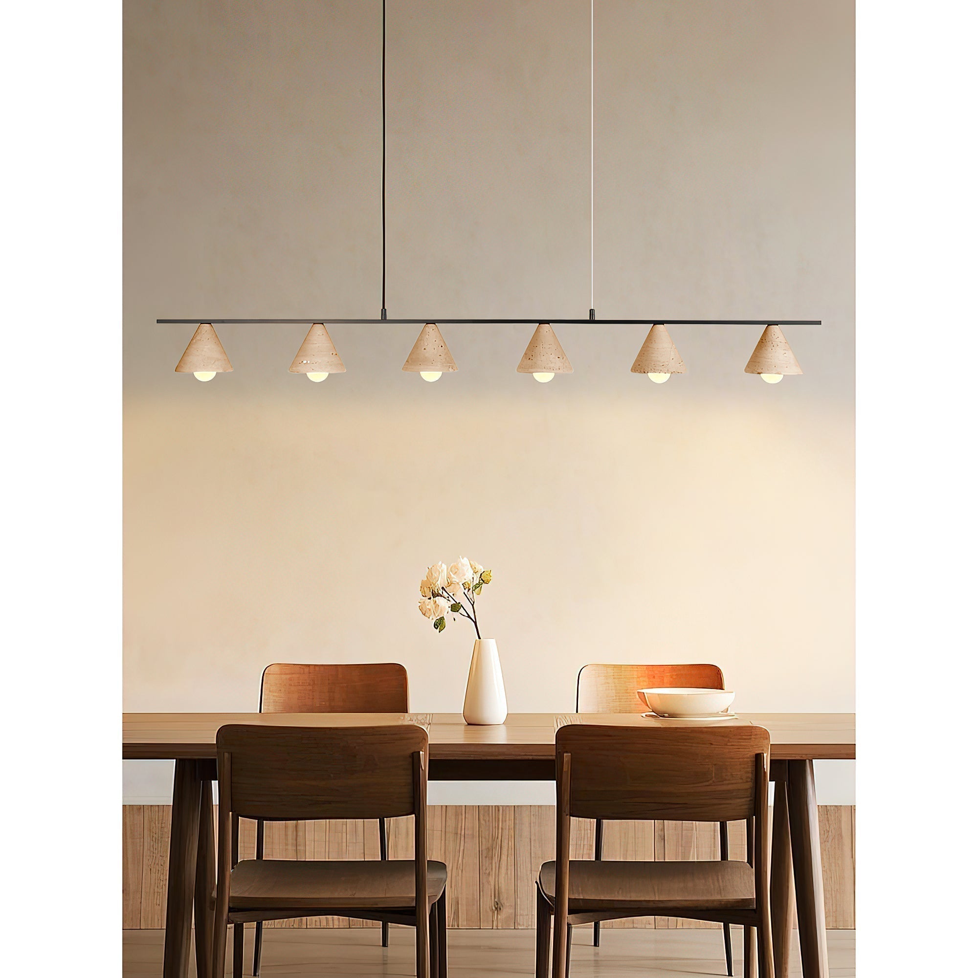 Ulfuvyi Modern Minimalist Travertine Pendant Lamp - Lamp Copper