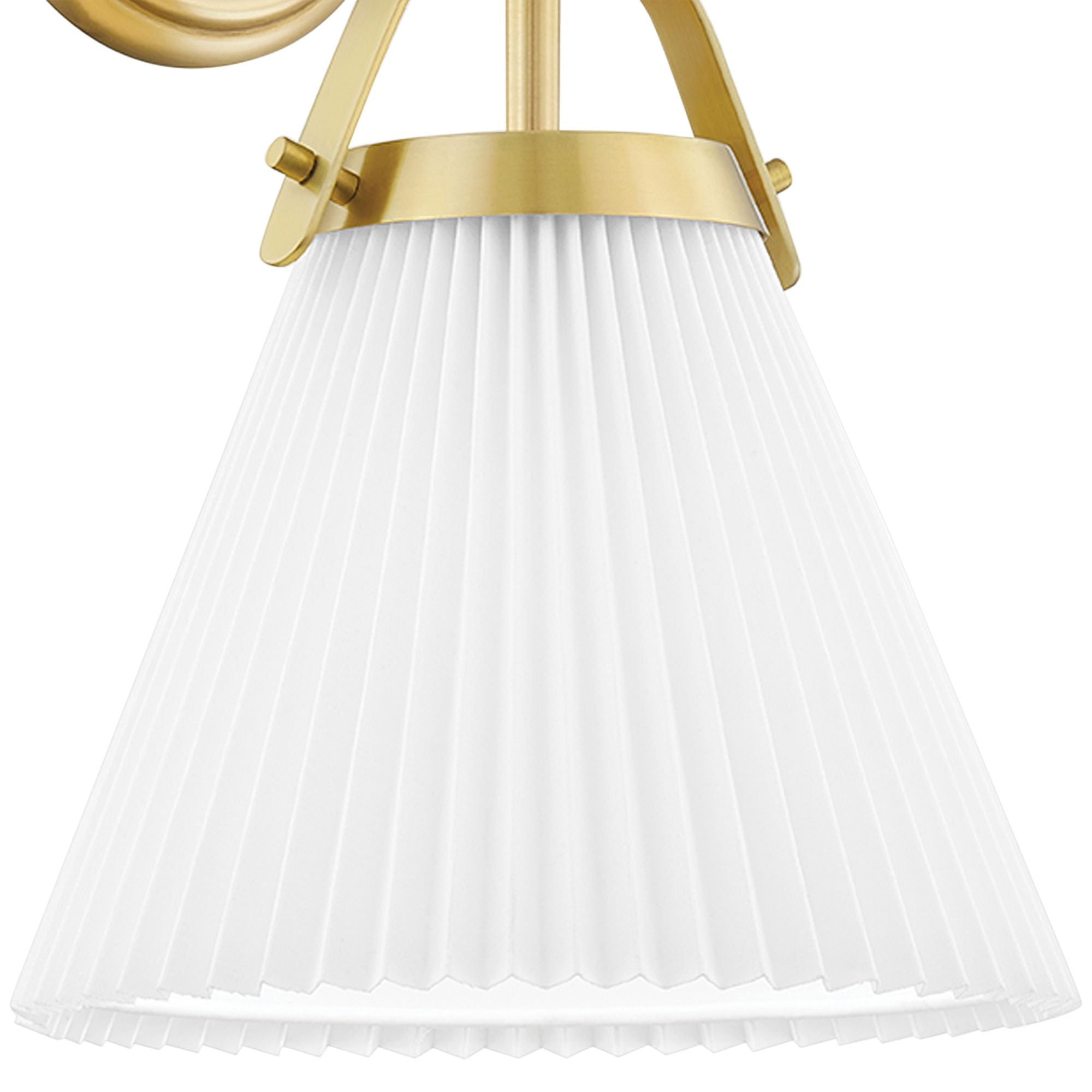 Pure Premium Elegance Pleated Brass Fabric Wall Lamp - Lamp Copper