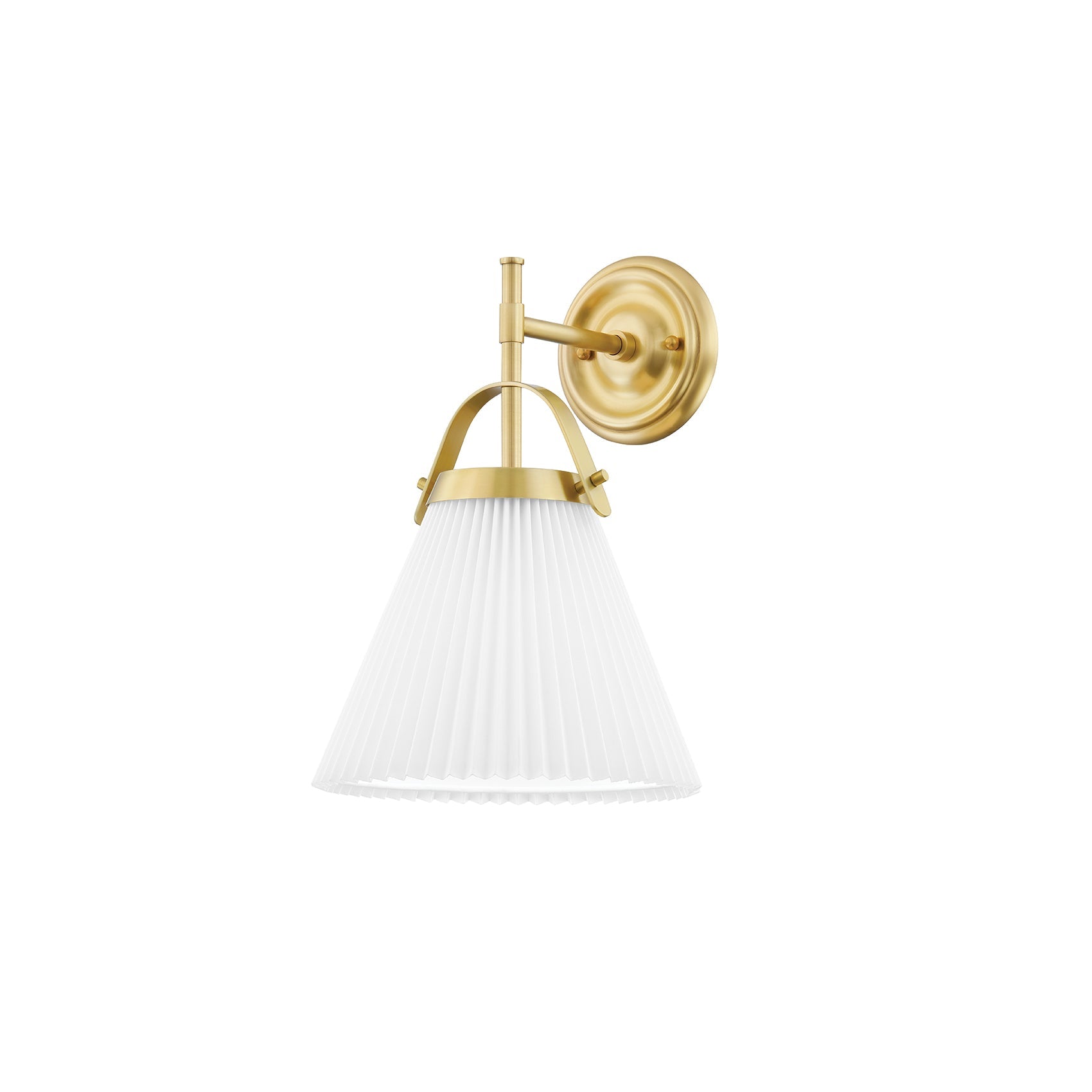 Pure Premium Elegance Pleated Brass Fabric Wall Lamp - Lamp Copper