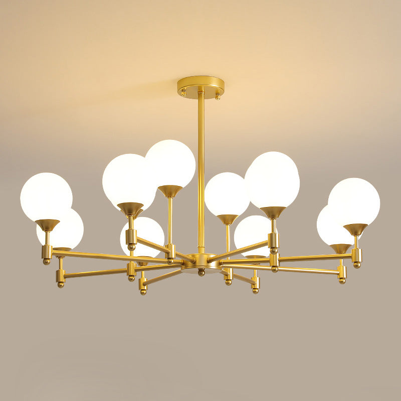 Vatnuvyi Minimalist Globe Glass Chandelier - Lamp Copper