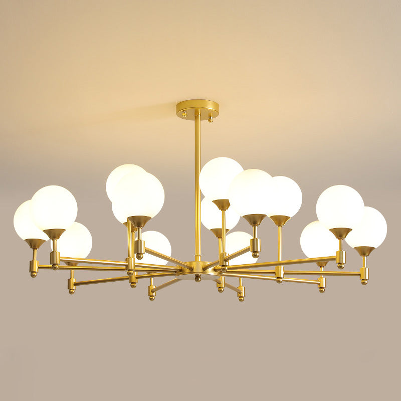 Vatnuvyi Minimalist Globe Glass Chandelier - Lamp Copper