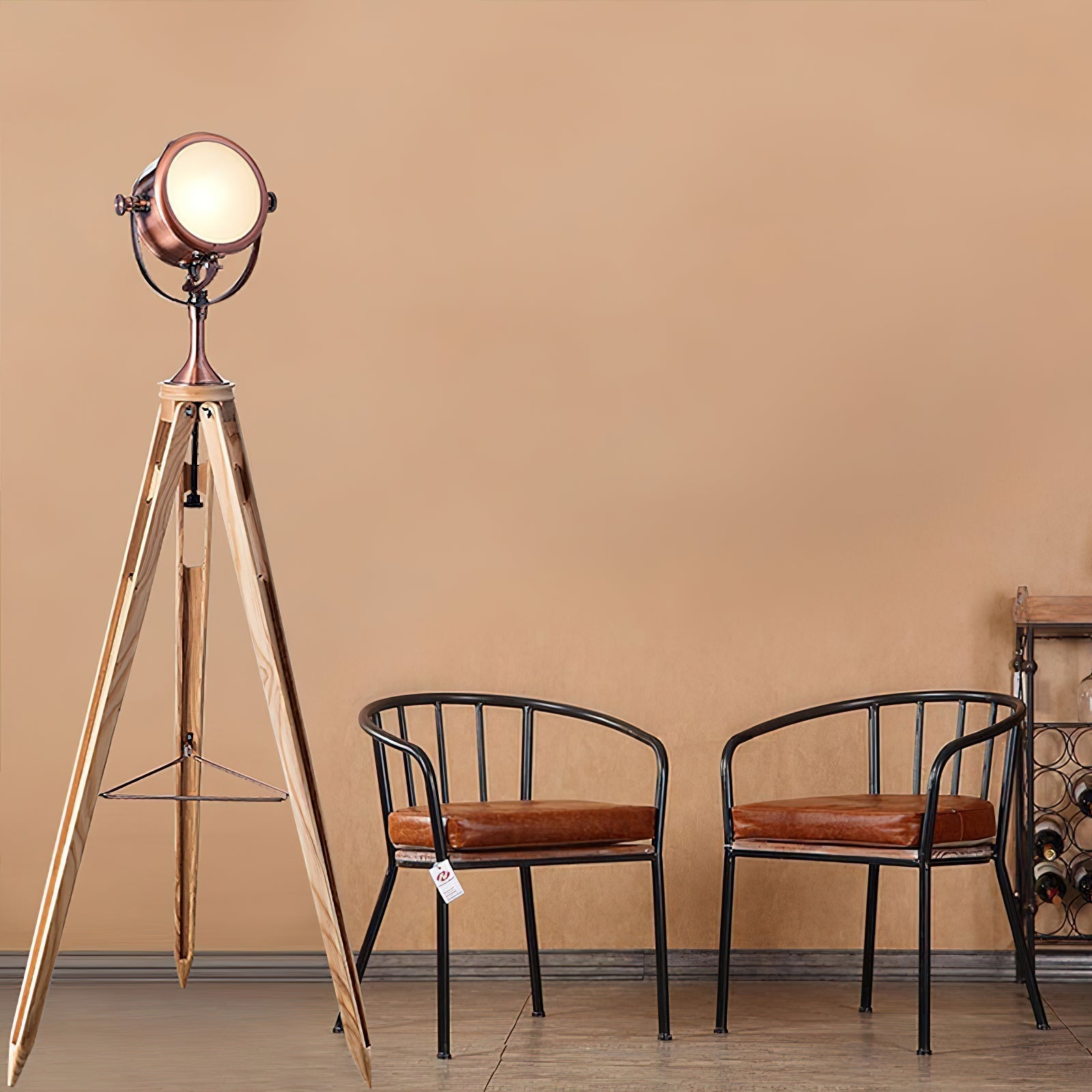 Alfred Tripod Floor Lamp - Lamp Copper