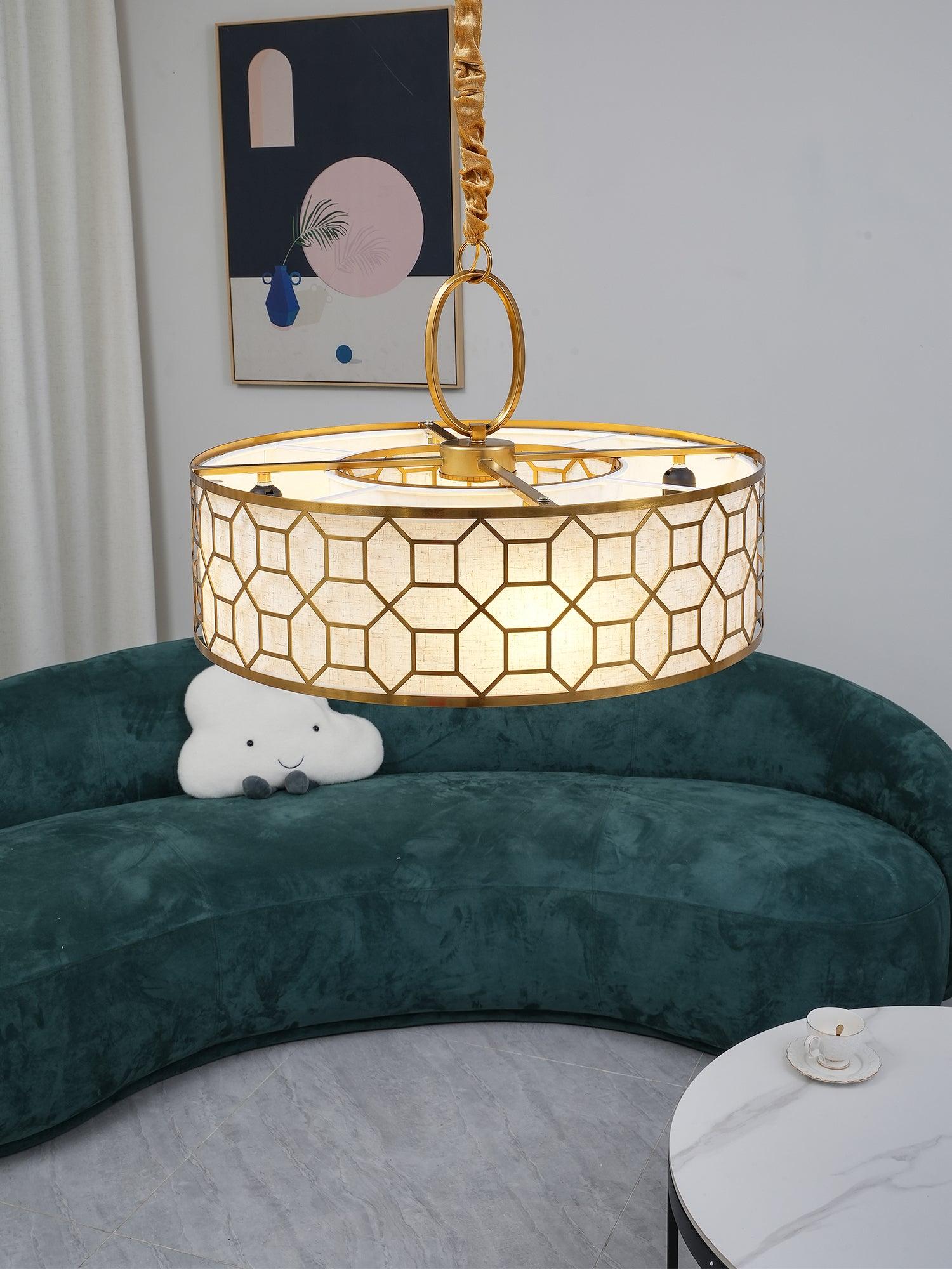 Arshaor Premium Elegance Round Copper Glass Pendant light - Blowlighting