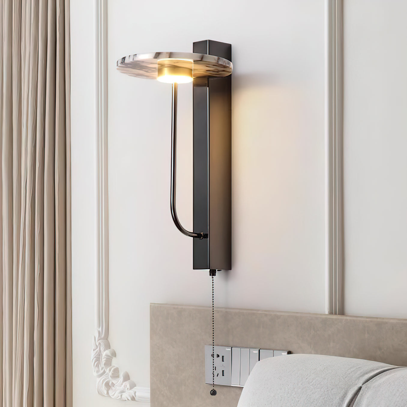 Aevuvyn Modern Minimalist Marble Wall Lamp - Lamp Copper