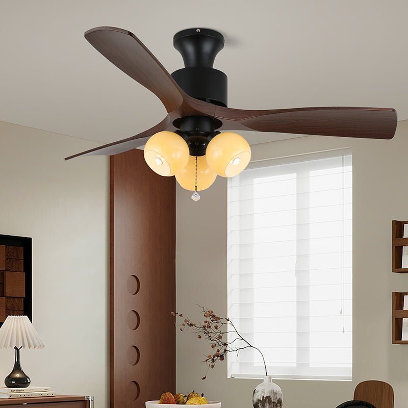 Ventilatore da soffitto Veloria con luce con opzione finitura Nera