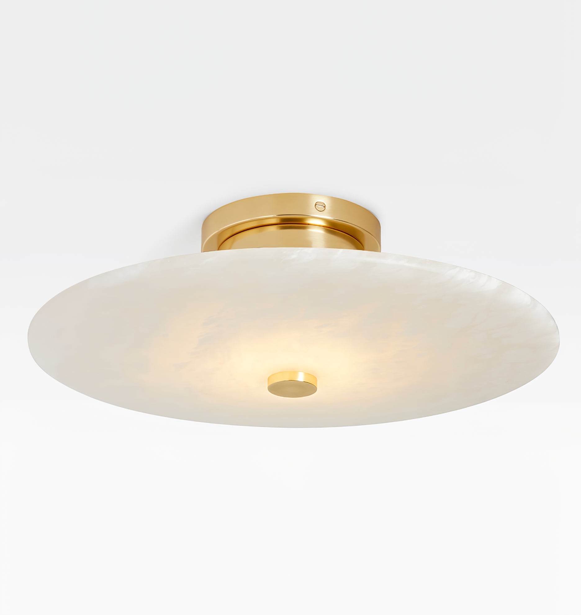 Jarnbruvyn Modern Brass Alabaster Metal Ceiling Lamp - Lamp Copper