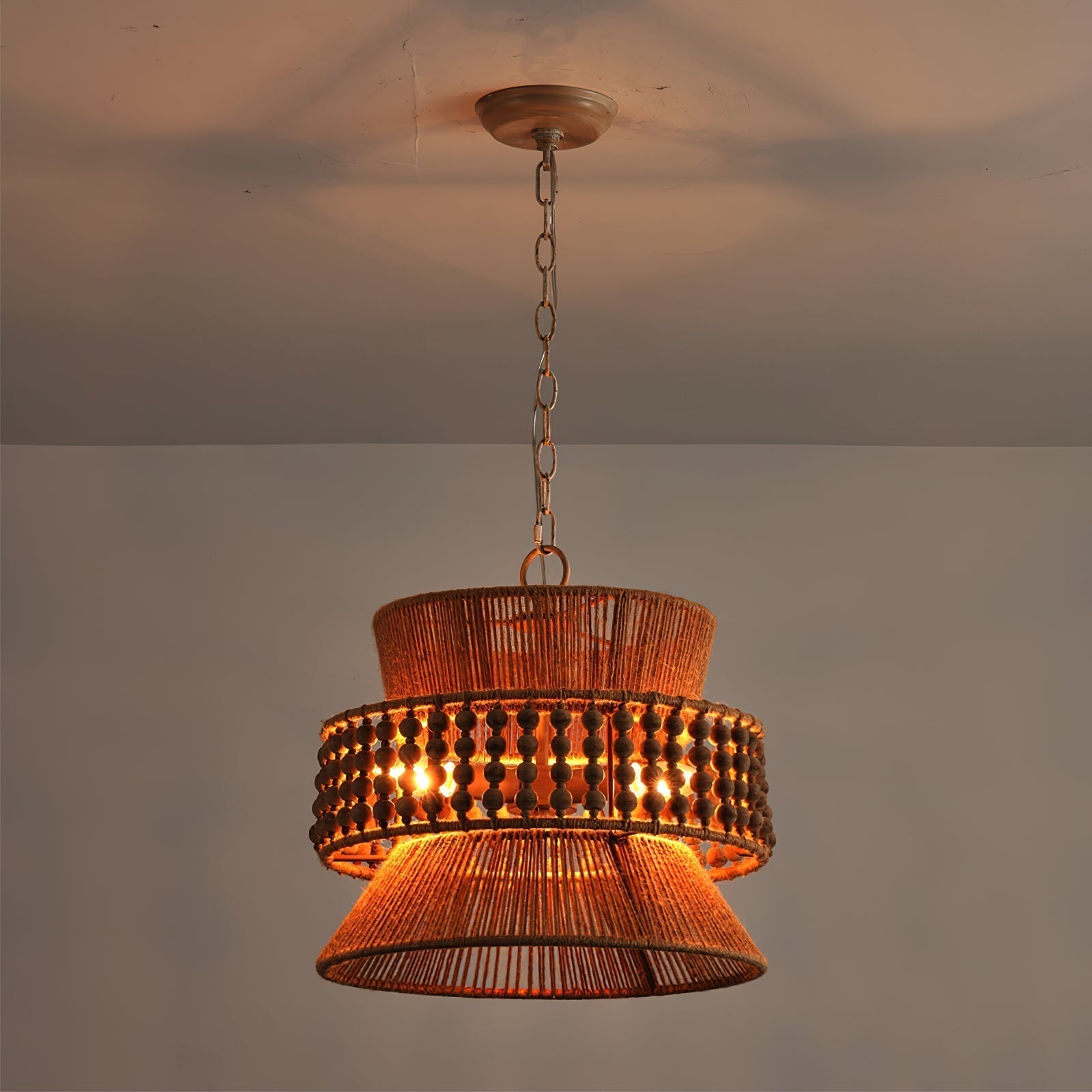 Kvennuvyi Natural Antigua Brown Metal Pendant Lamp - Lamp Copper