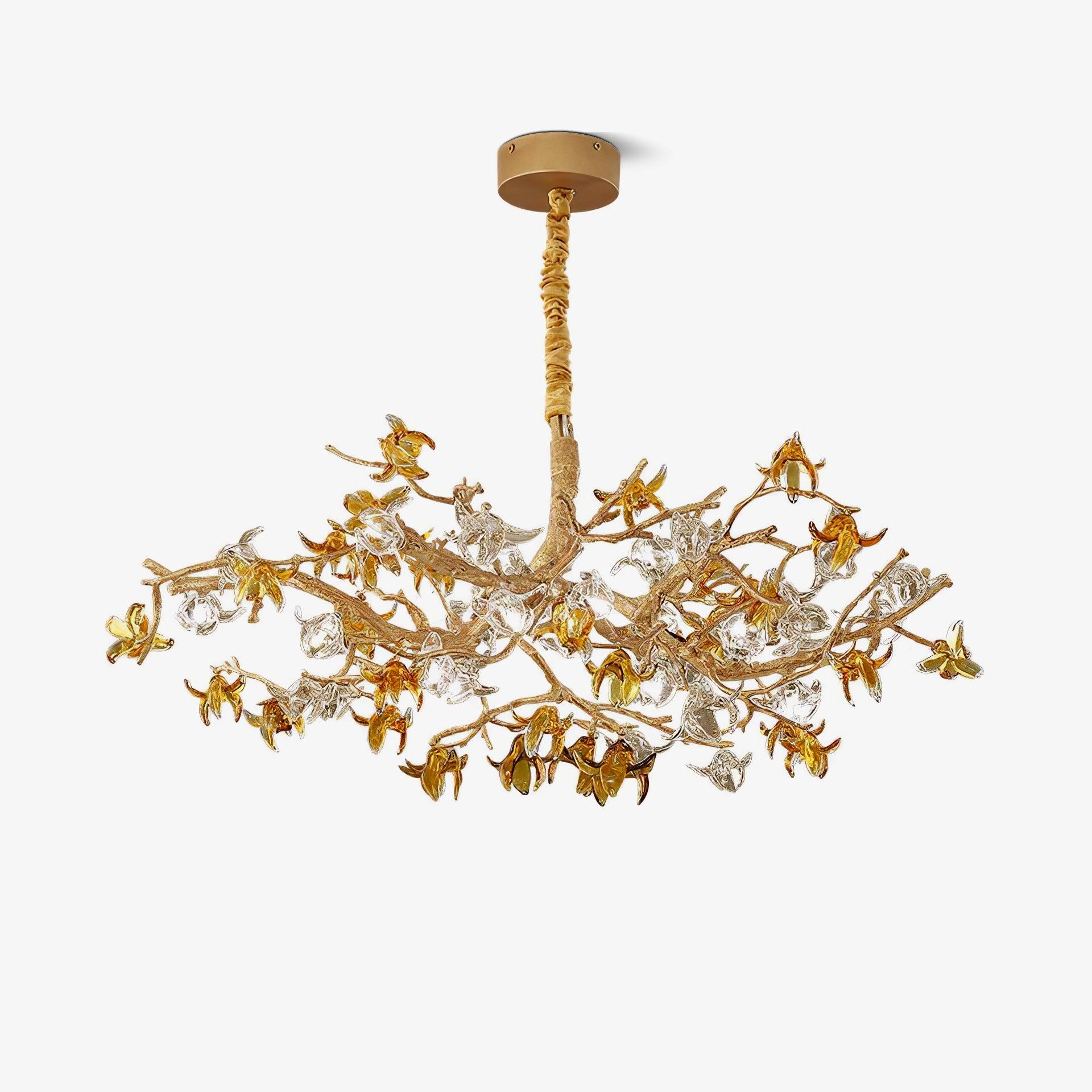 Ulfuvye Postmodern Luxury Branch Brass Crystal Chandelier - Blowlighting