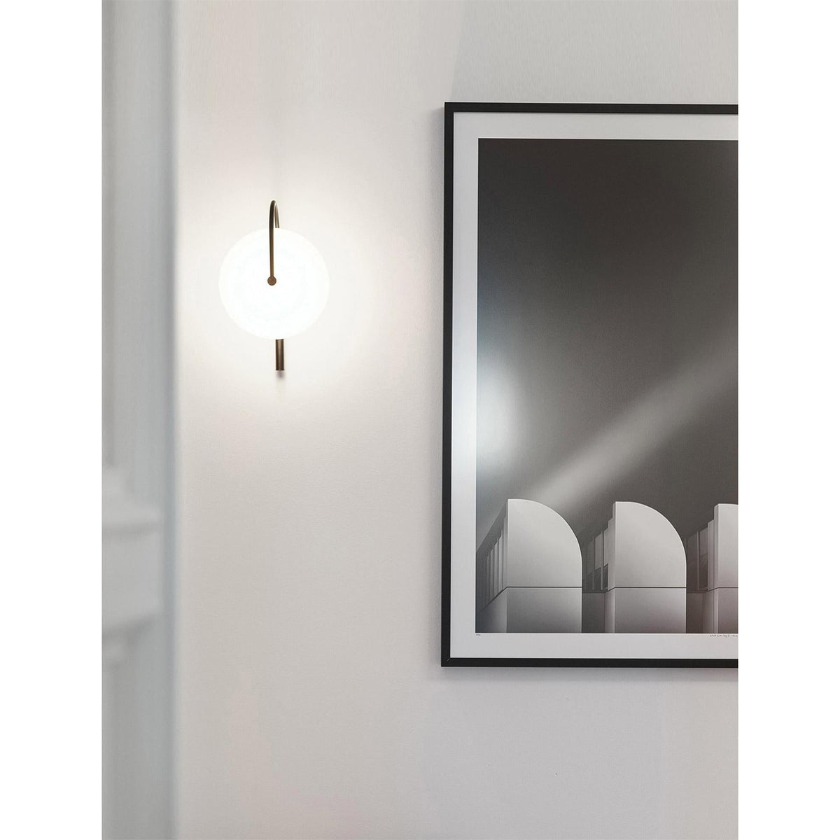 Norduvyn Modern Minimalist Art Metal Glass Wall Lamp - Lamp Copper