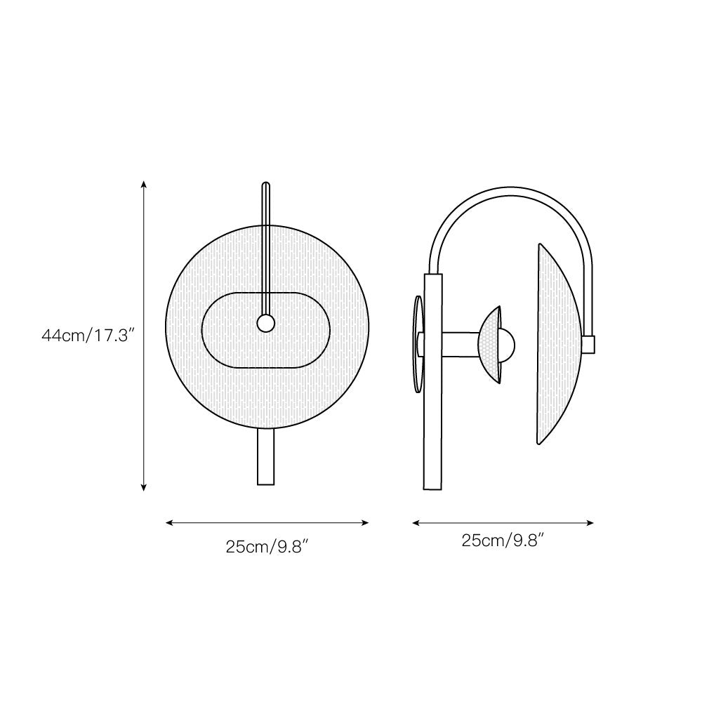 Norduvyn Modern Minimalist Art Metal Glass Wall Lamp - Lamp Copper