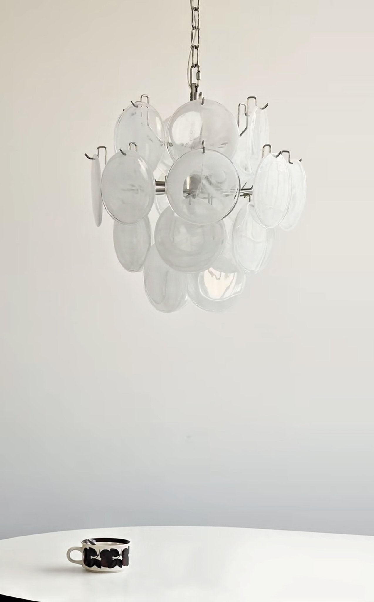 Aurora Chandelier Apricot Murano Glass Disc Layered Artistic - Neutralighting