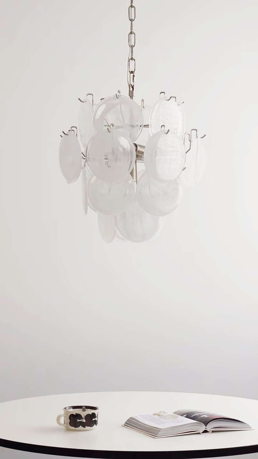 Aurora Chandelier Apricot Murano Glass Disc Layered Artistic - Neutralighting