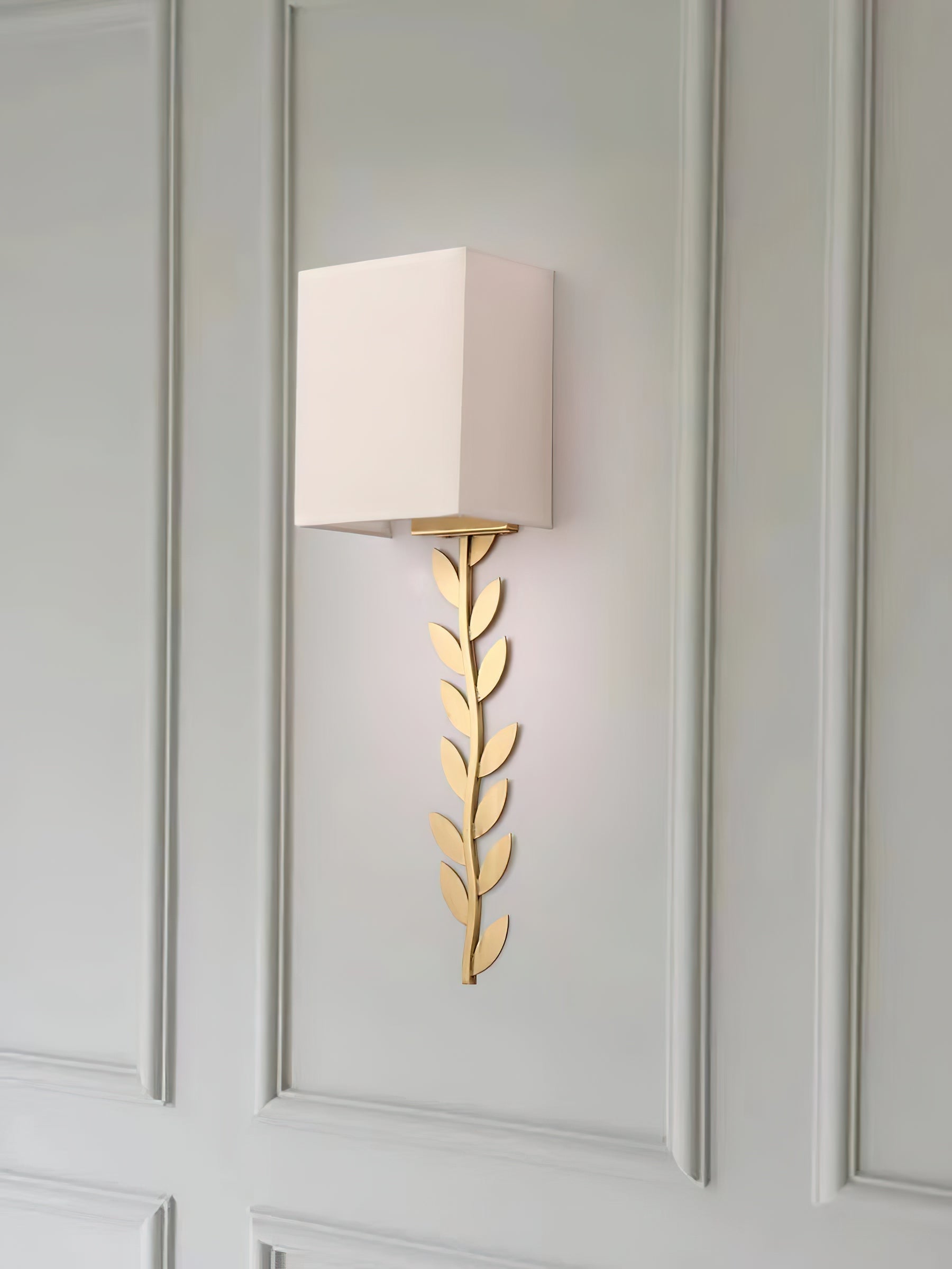 Plotuvyo Modern Minimalist Grove Brass Fabric Metal Wall Lamp - Lamp Copper