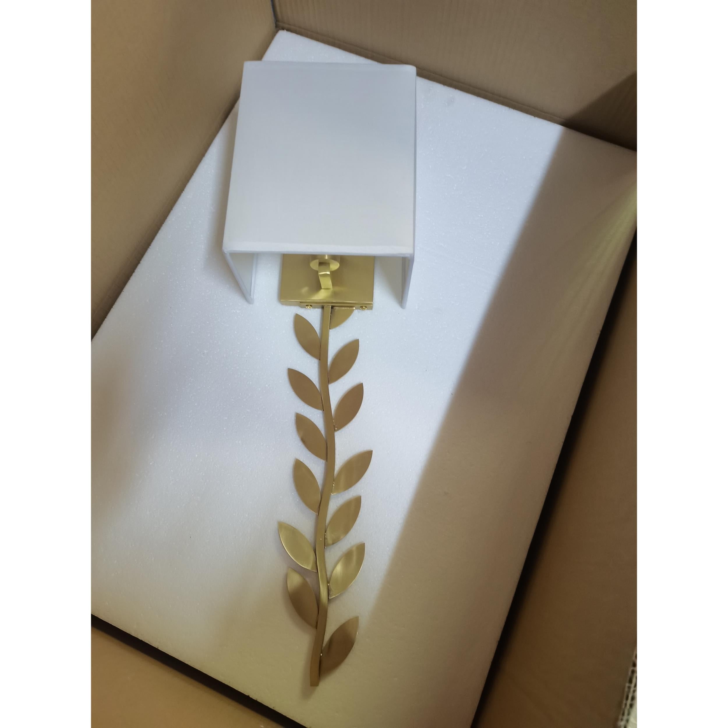 Plotuvyo Modern Minimalist Grove Brass Fabric Metal Wall Lamp - Lamp Copper