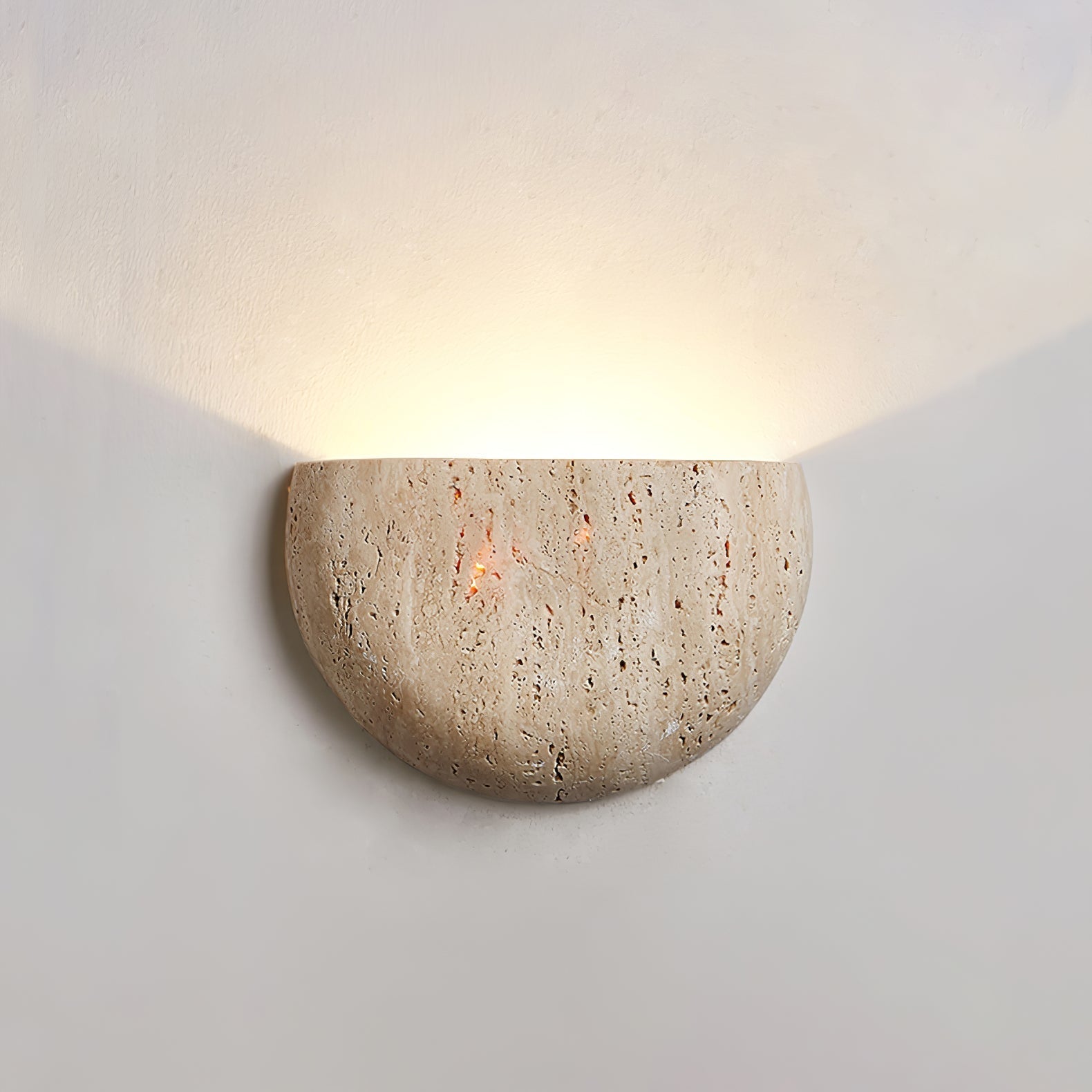 Armarel Half Moon Travertine Wall Light - Neutralighting