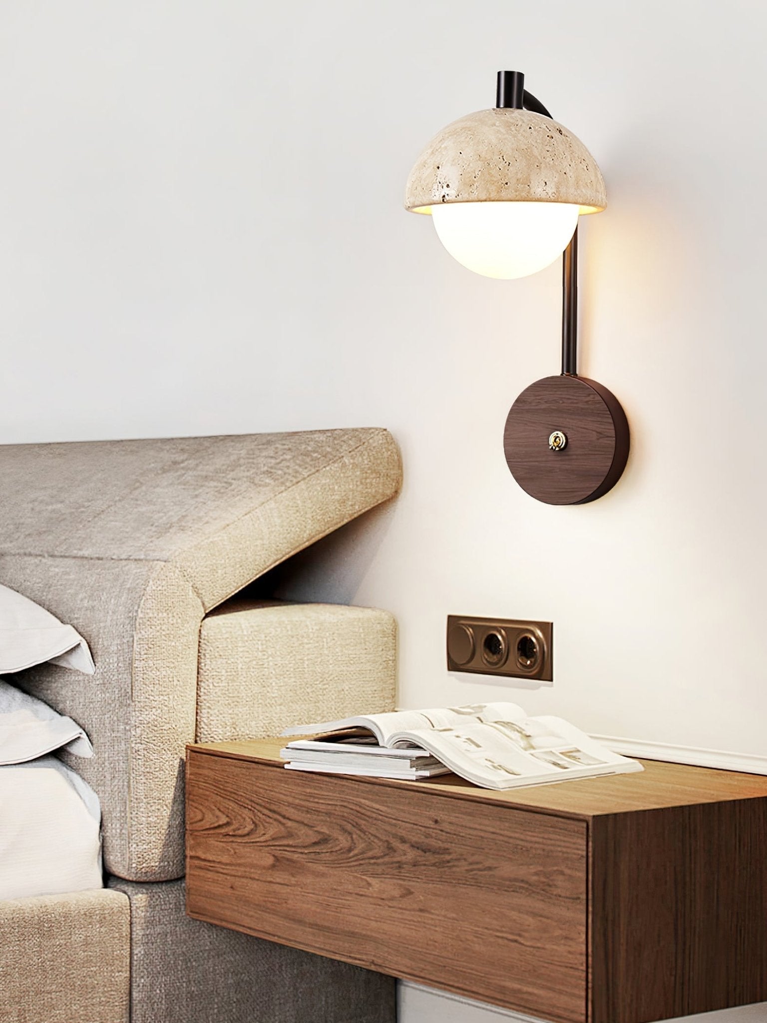 Arlo Travertine Wall Light - Blowlighting