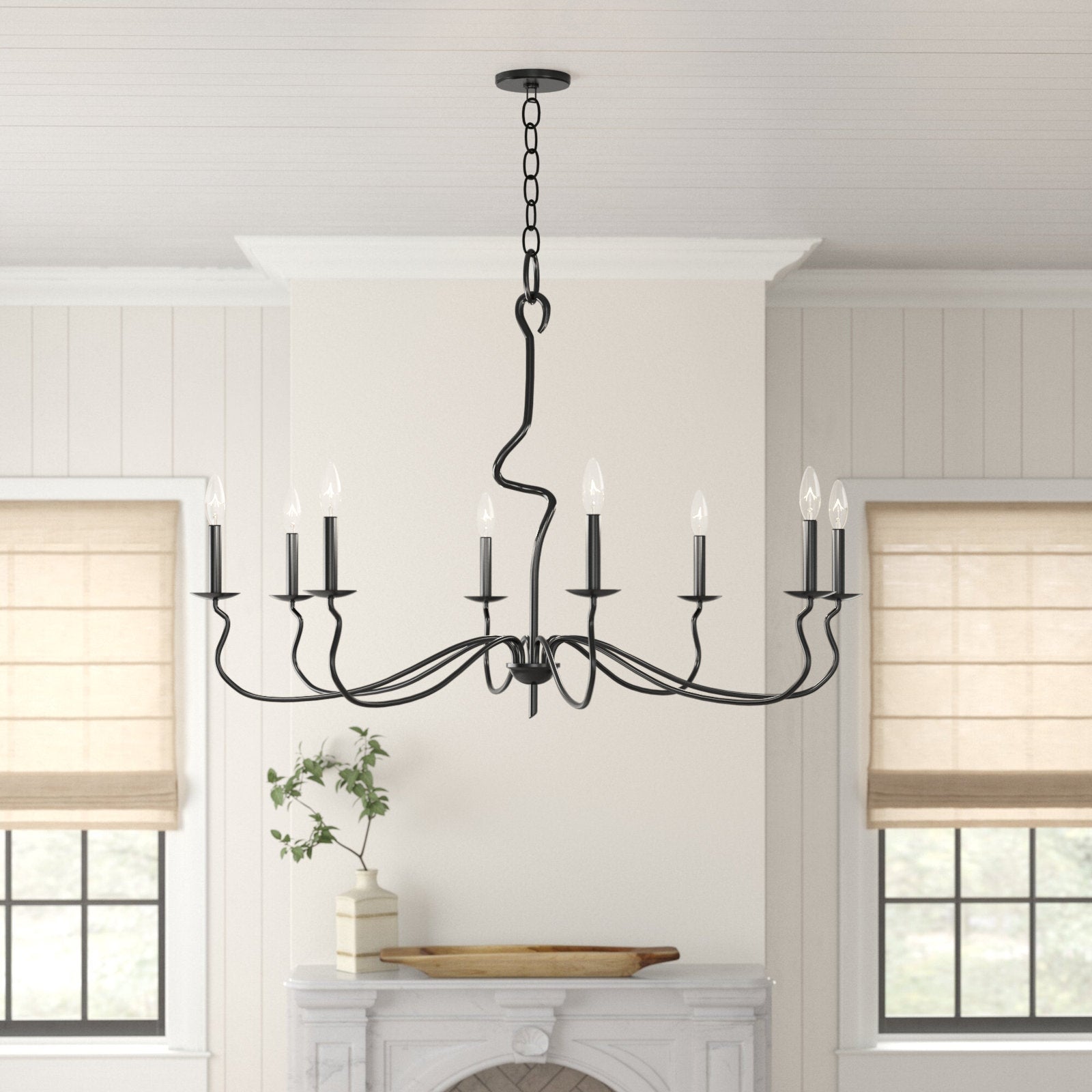 Rauduvyo Modern Minimalist Industrial Metal Chandelier - Lamp Copper
