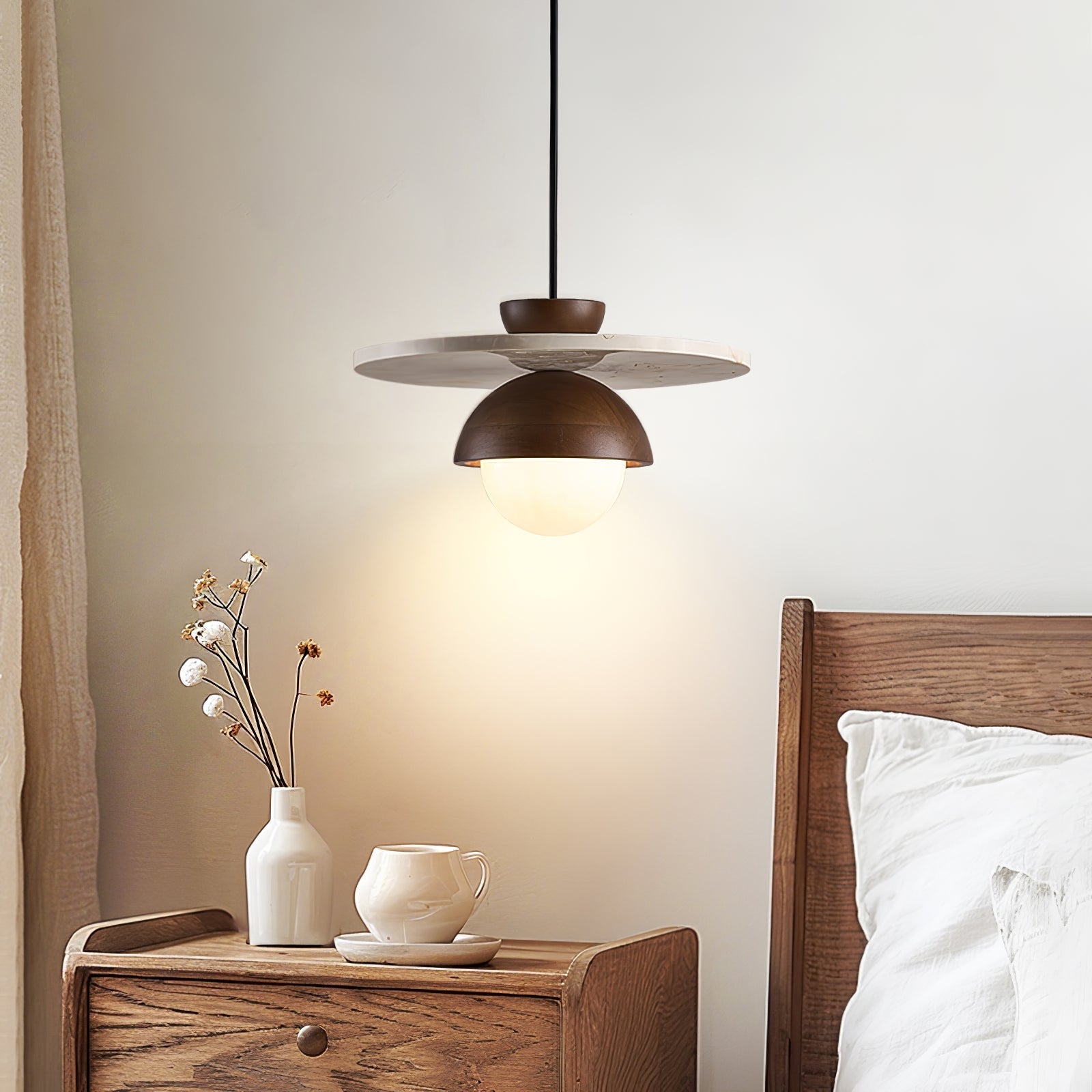 Vera Travertine Glass Pendant Light Design - Neutralighting