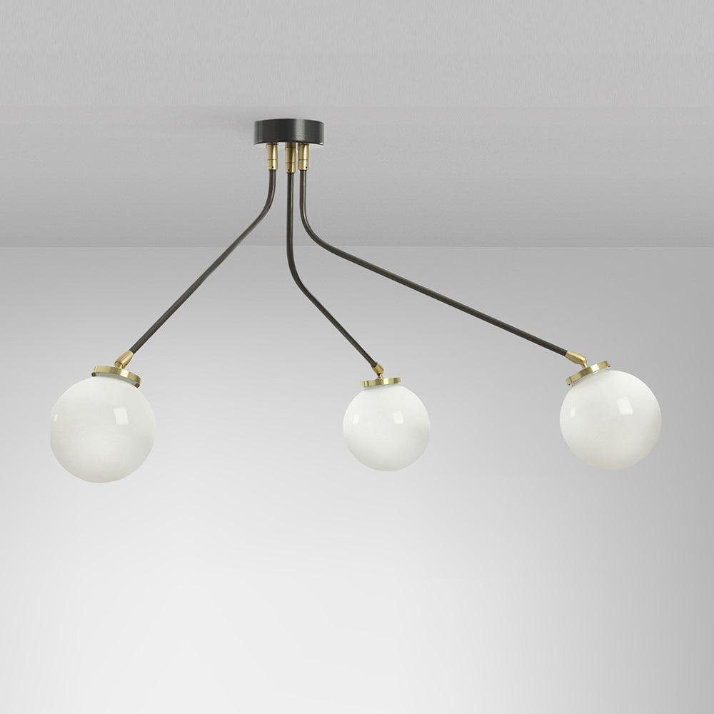 Vatnuvyo Modern Minimalist Brass Metal Glass Ceiling Lamp - Lamp Copper