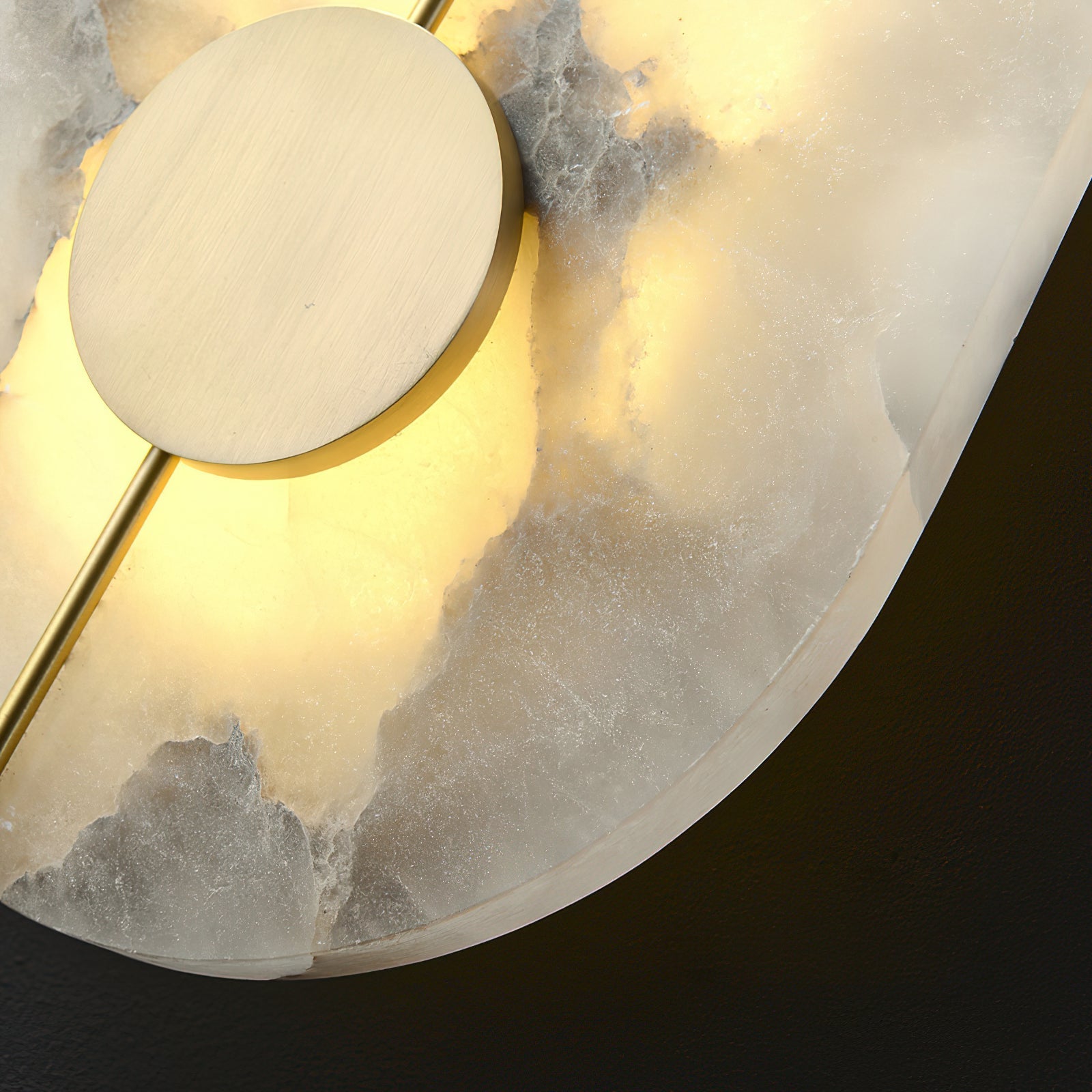 Waegnuvyo Modern Minimalist Alabaster Wall Lamp - Lamp Copper