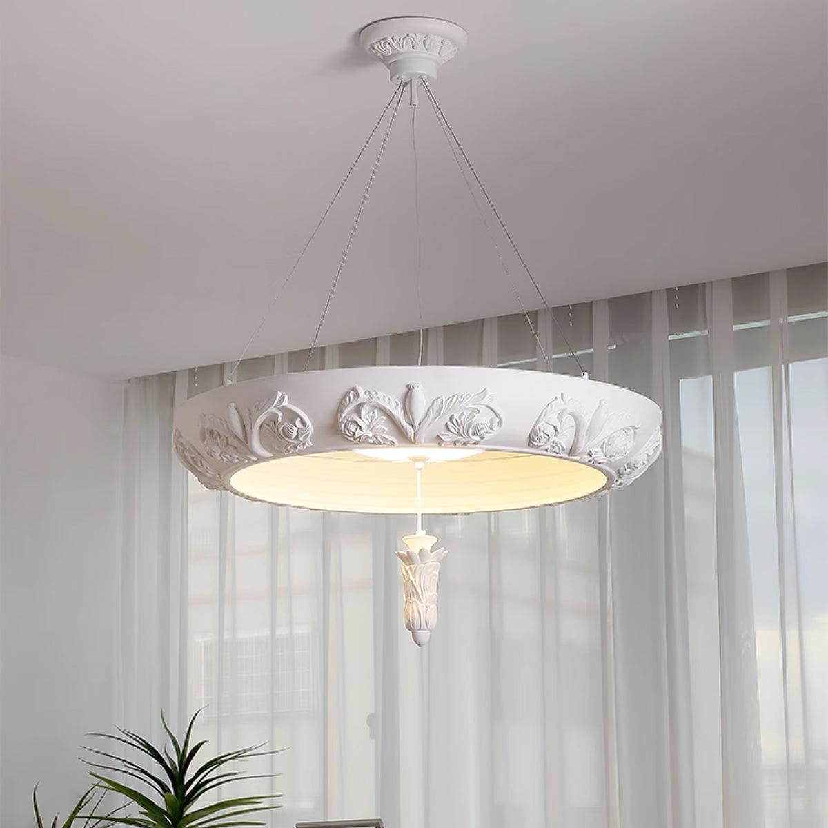 Rococo Plaster Pendant Chandelier - Blowlighting