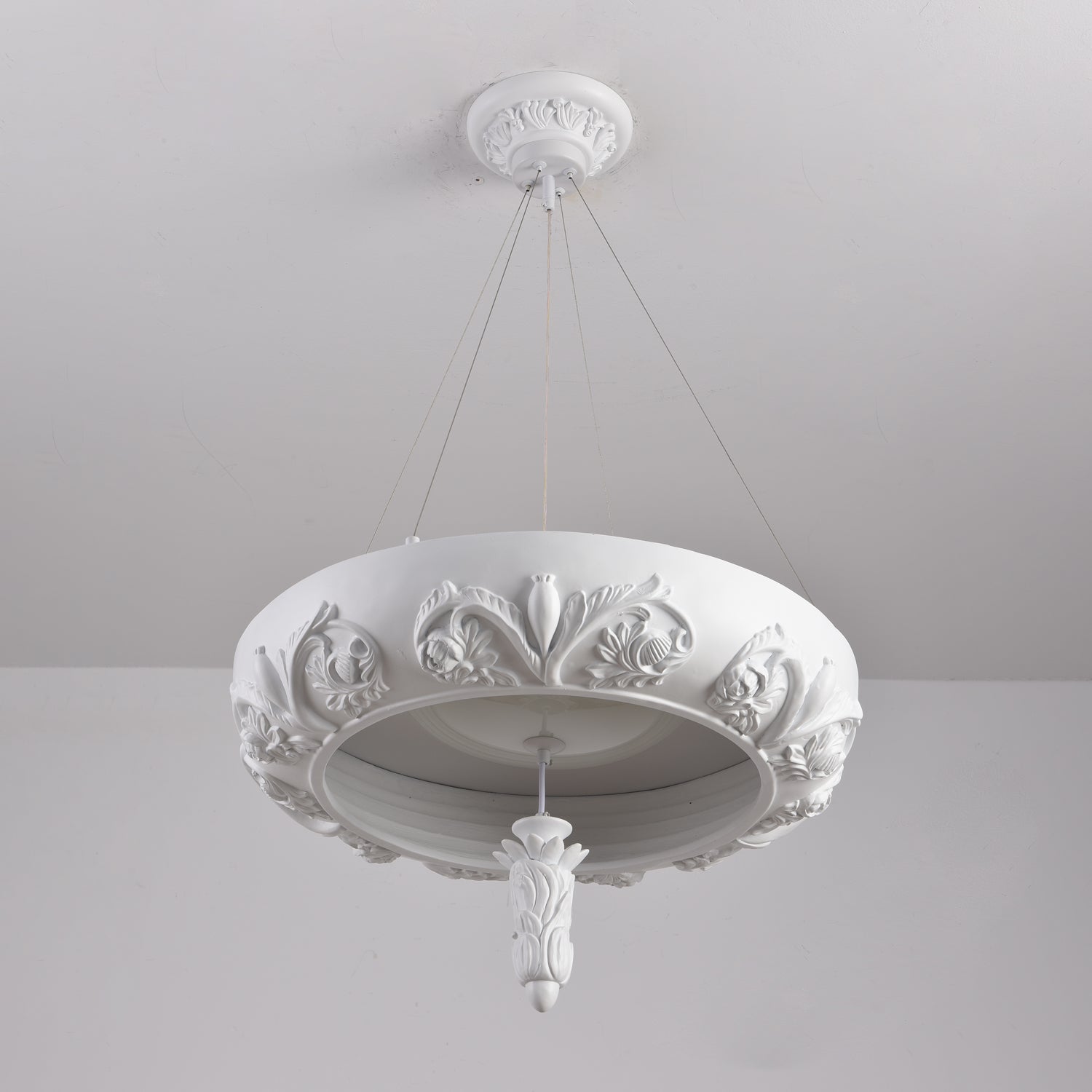 Rococo Plaster Pendant Chandelier - Blowlighting