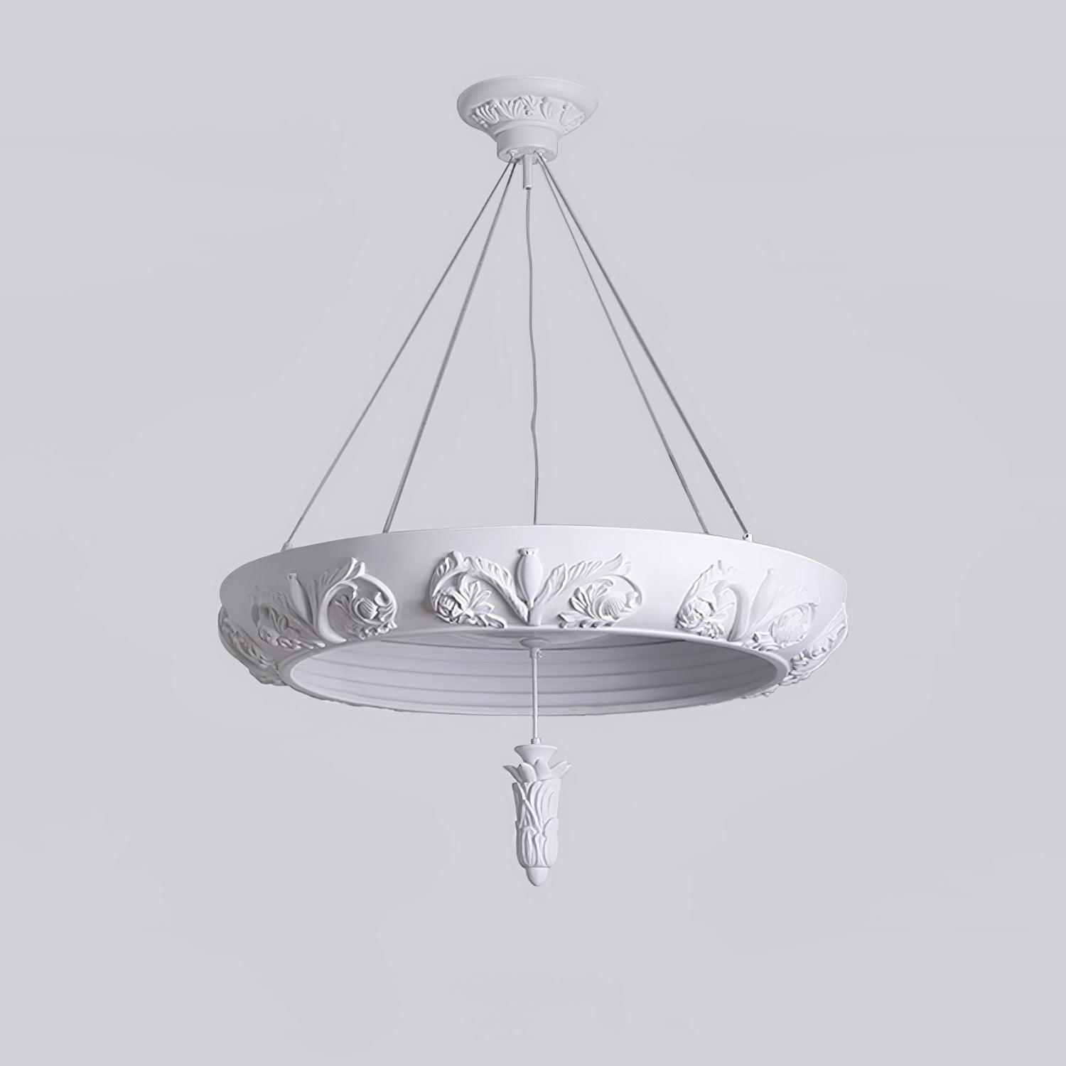 Rococo Plaster Pendant Chandelier - Blowlighting