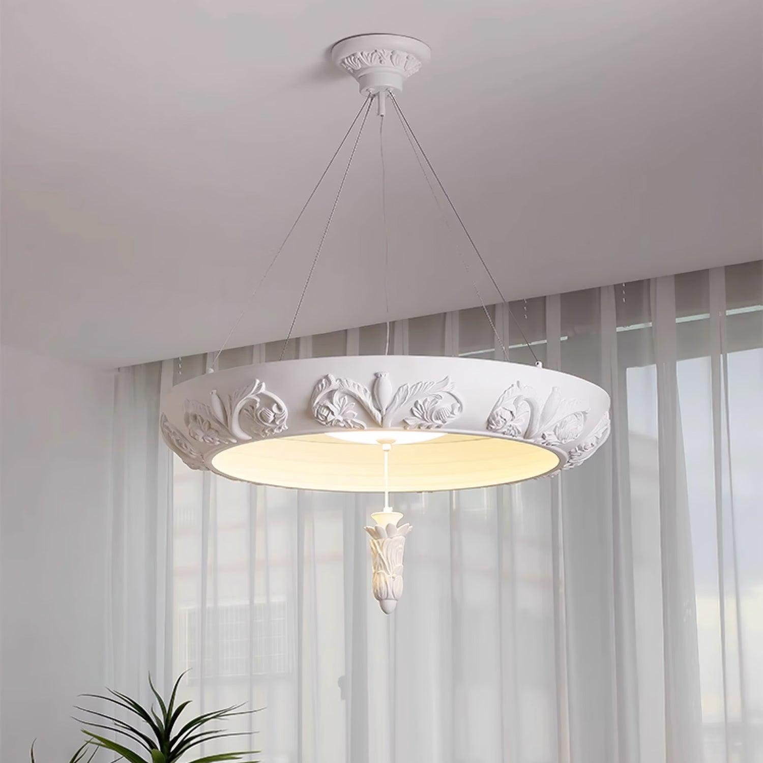 Rococo Plaster Pendant Chandelier - Blowlighting