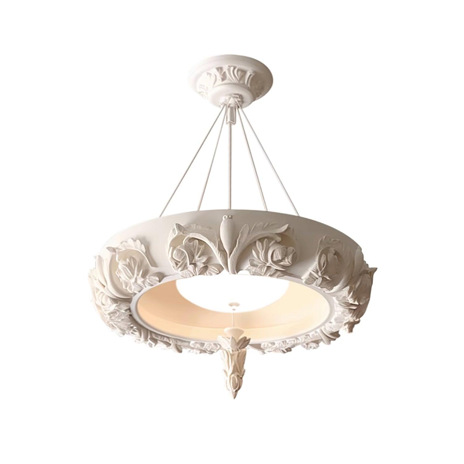 Rococo Plaster Pendant Chandelier - Blowlighting