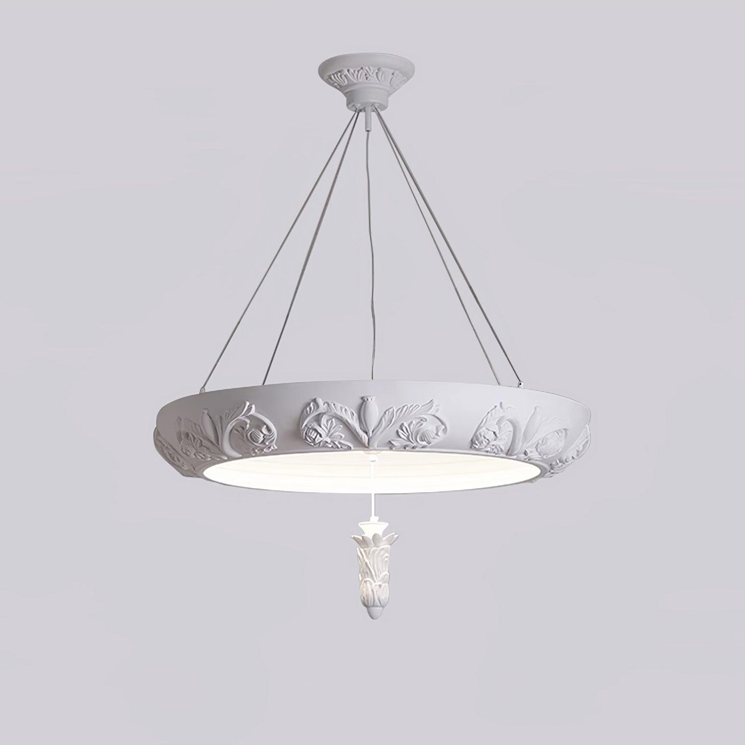 Rococo Plaster Pendant Chandelier - Blowlighting