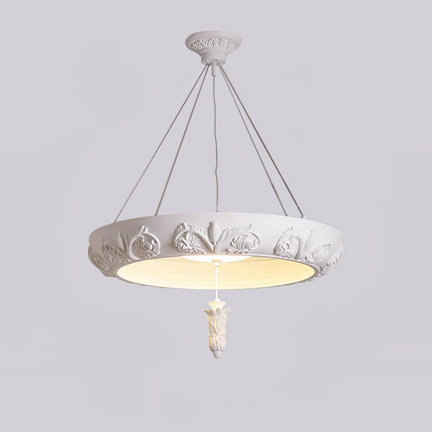 Rococo Plaster Pendant Chandelier - Blowlighting