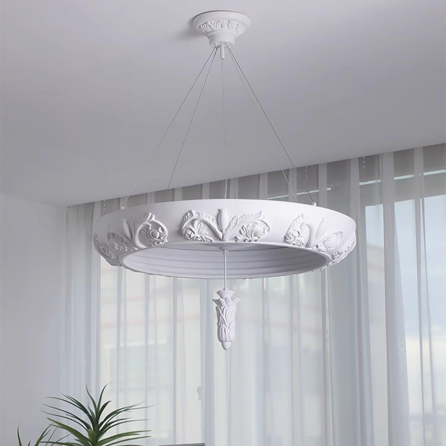 Rococo Plaster Pendant Chandelier - Blowlighting