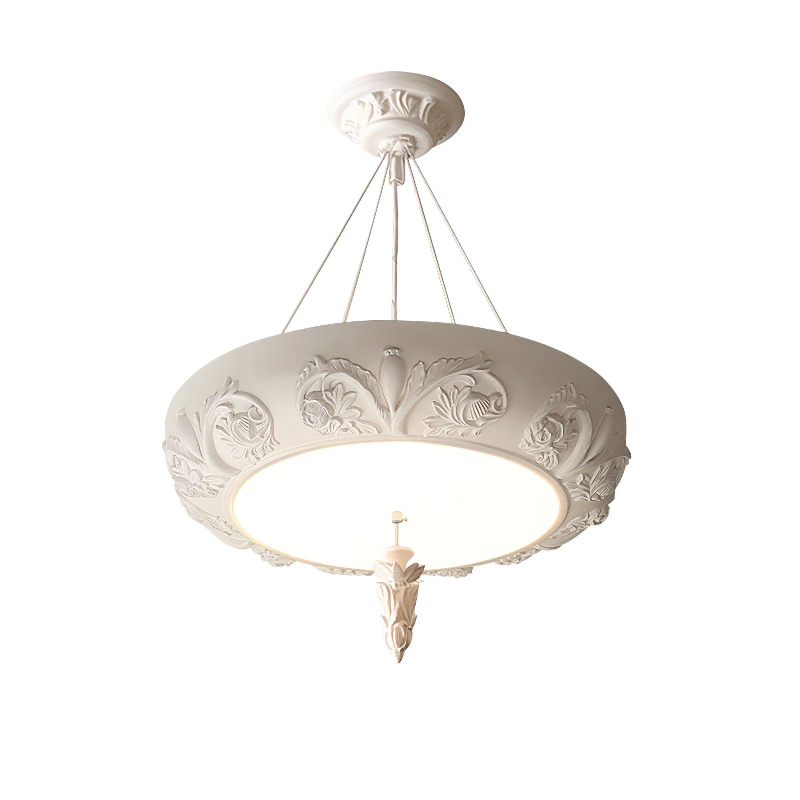 Rococo Plaster Pendant Chandelier - Blowlighting