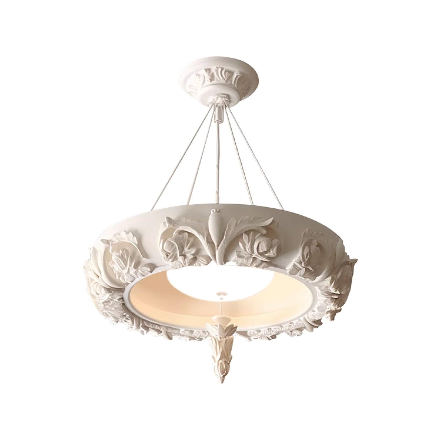 Rococo Plaster Pendant Chandelier - Blowlighting