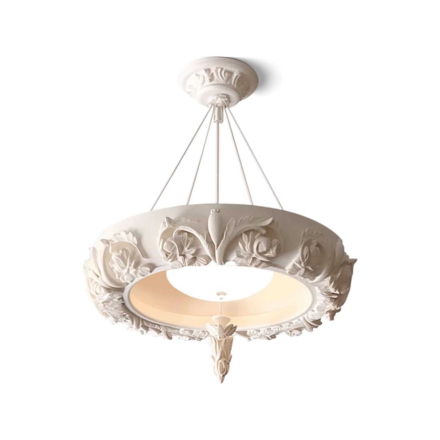 Rococo Plaster Pendant Chandelier - Blowlighting