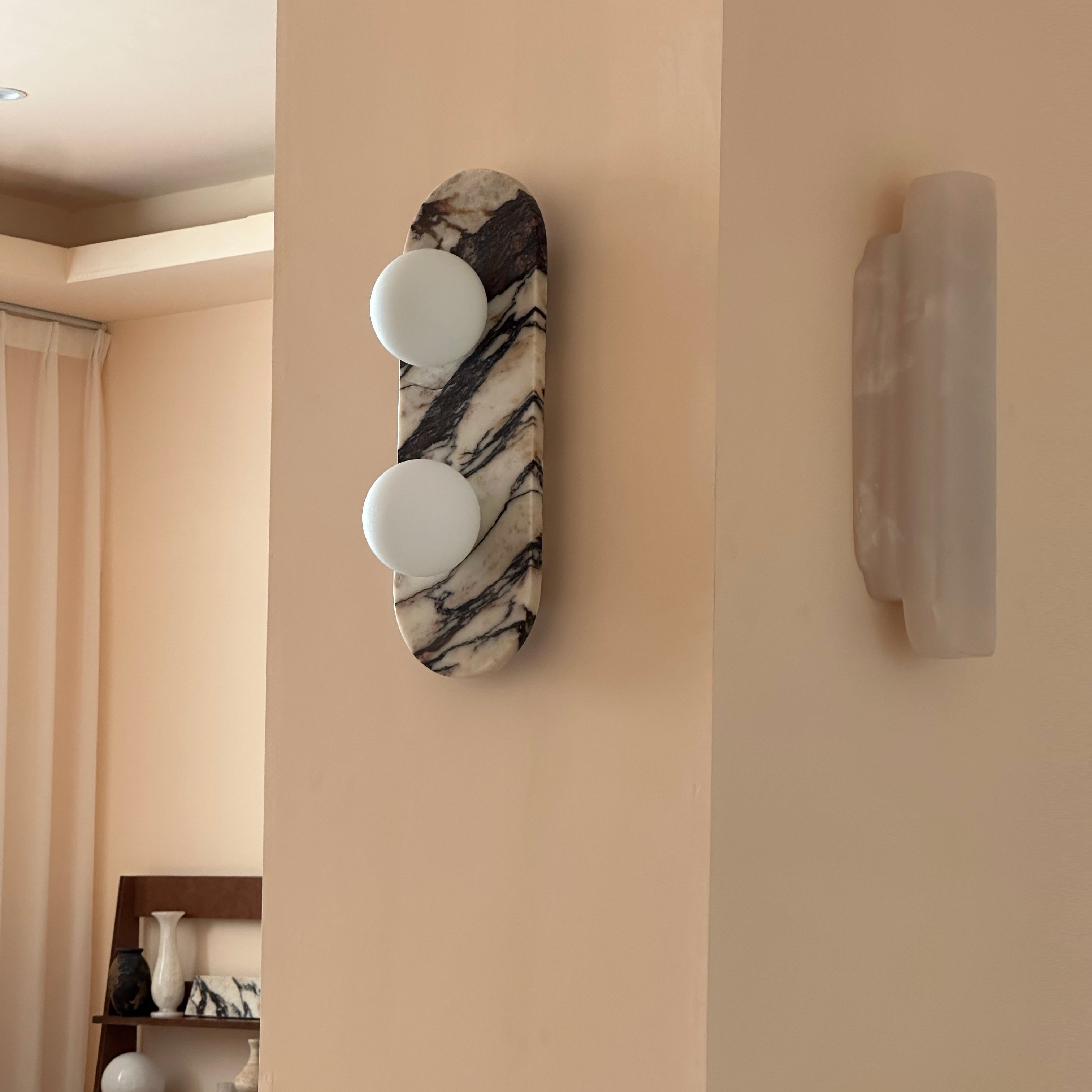 Alvuvyo Elegance Modern Marble Wall Lamp - Lamp Copper