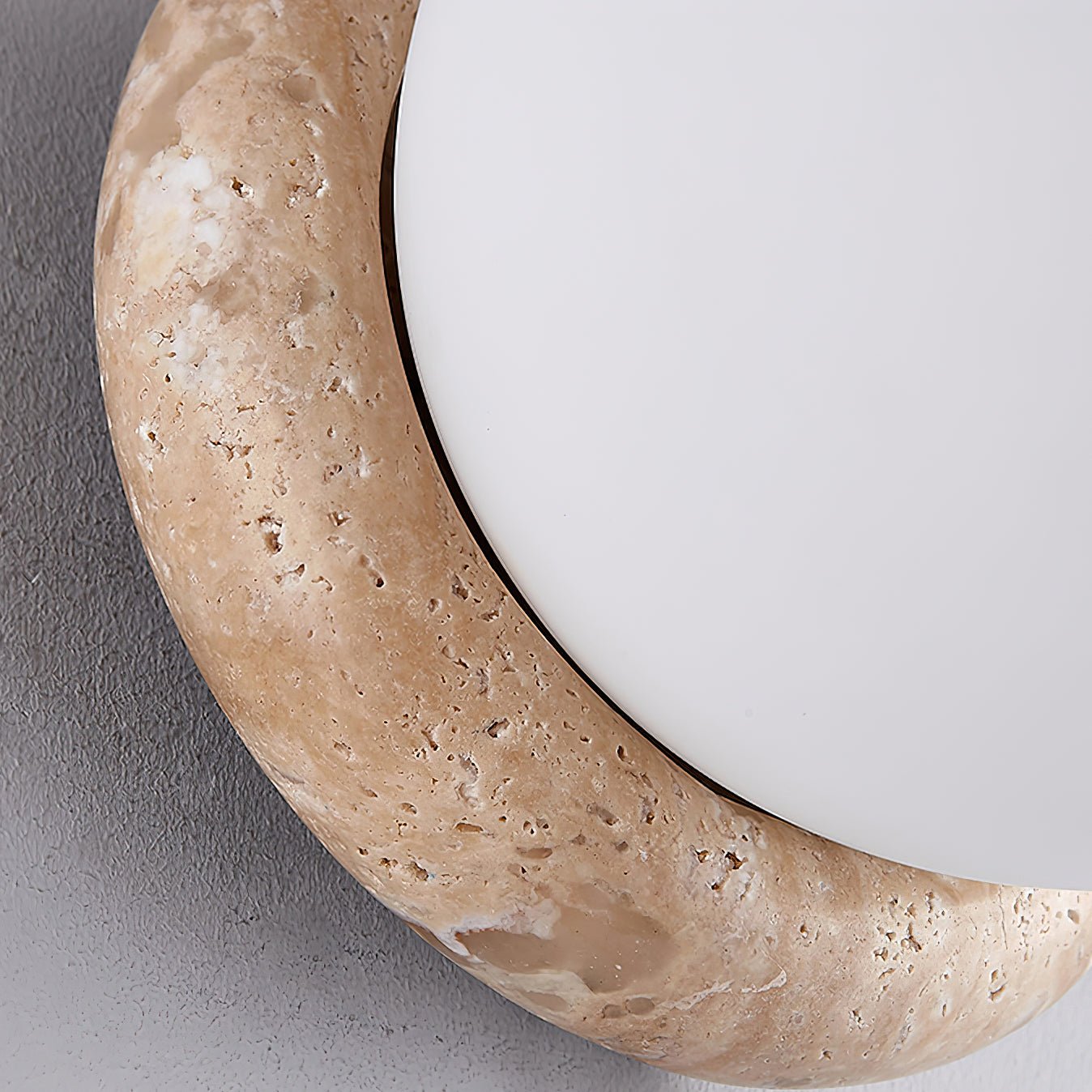 Caliror Round-Plate Travertine Wall Light - Neutralighting