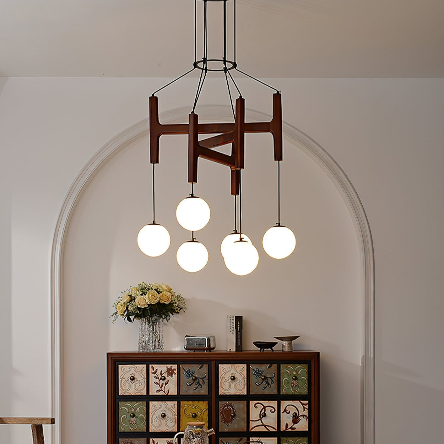 Muto Lampadario Geometrico in Legno