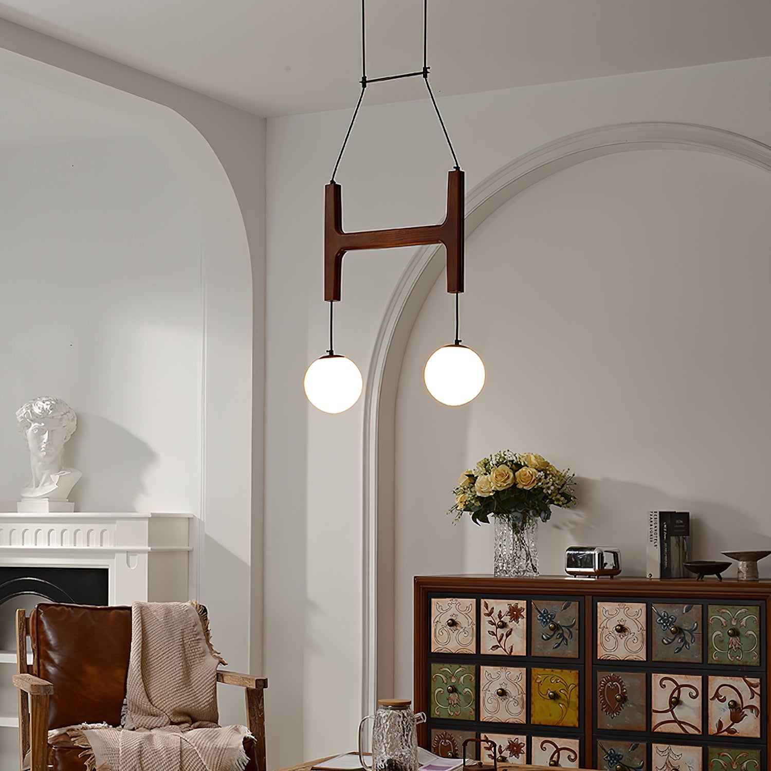 Muto Lampadario Geometrico in Legno