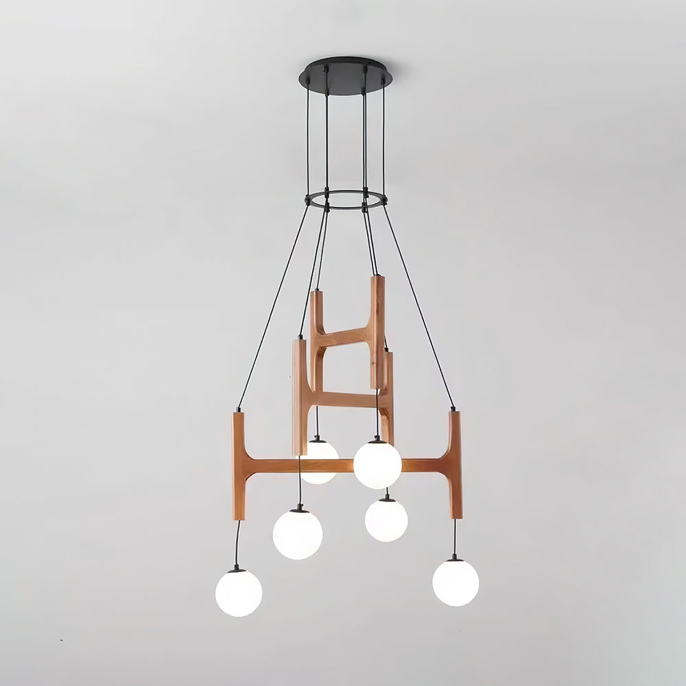 Muto Lampadario Geometrico in Legno