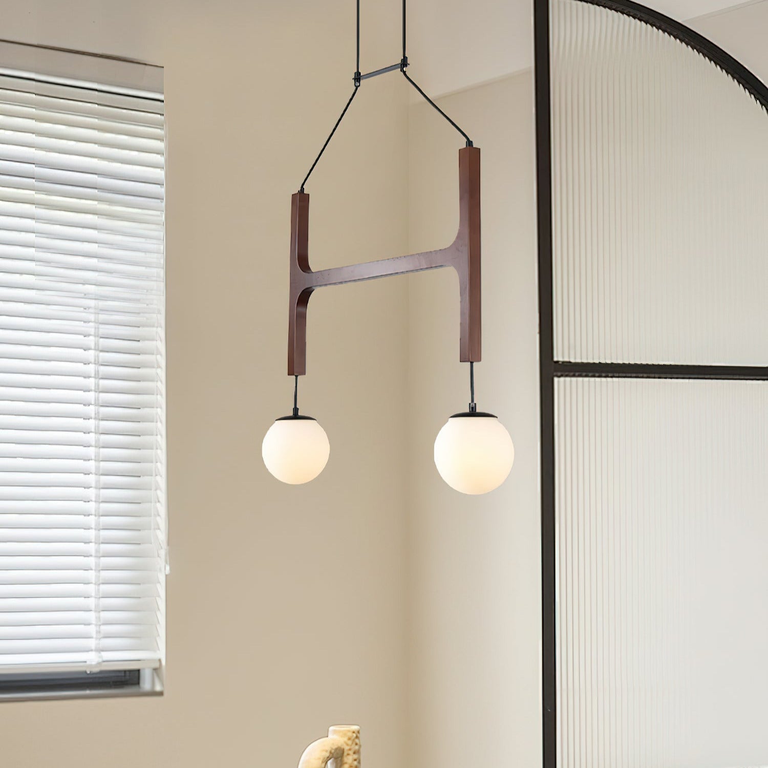 Muto Lampadario Geometrico in Legno