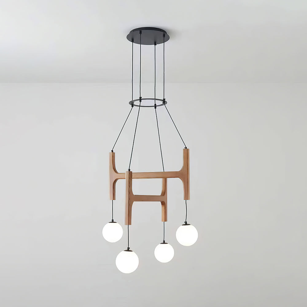 Muto Lampadario Geometrico in Legno