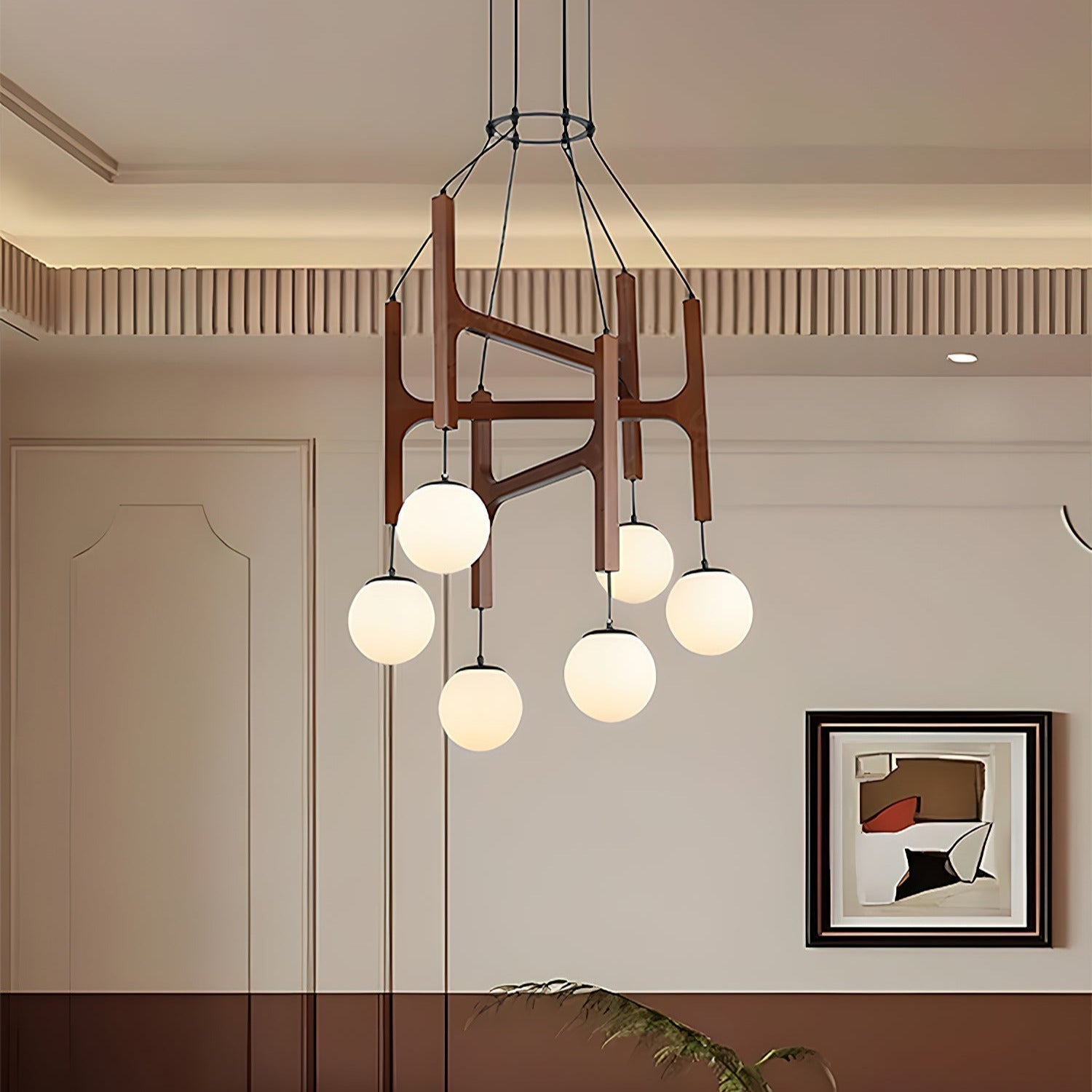 Muto Lampadario Geometrico in Legno