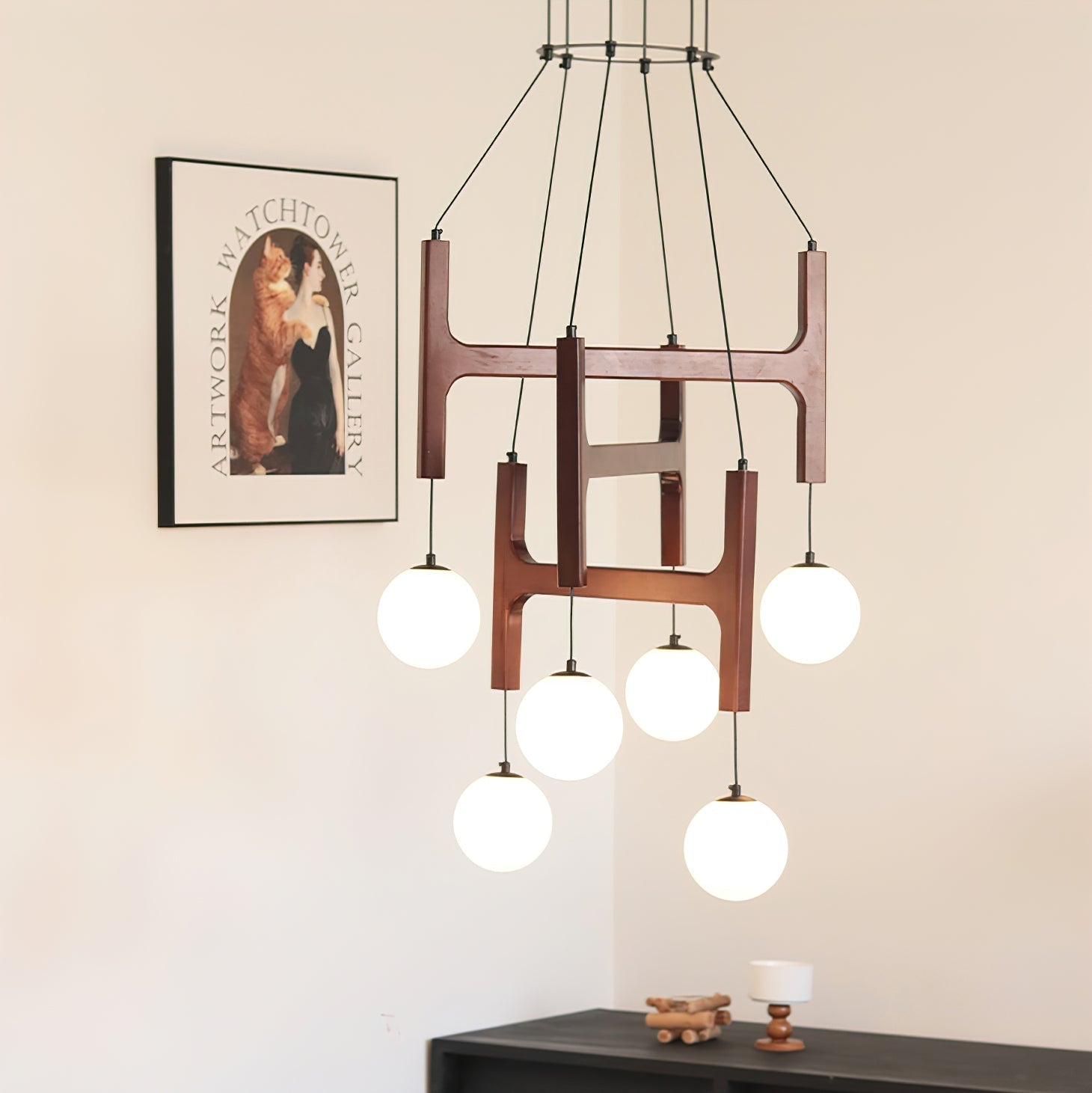 Muto Lampadario Geometrico in Legno