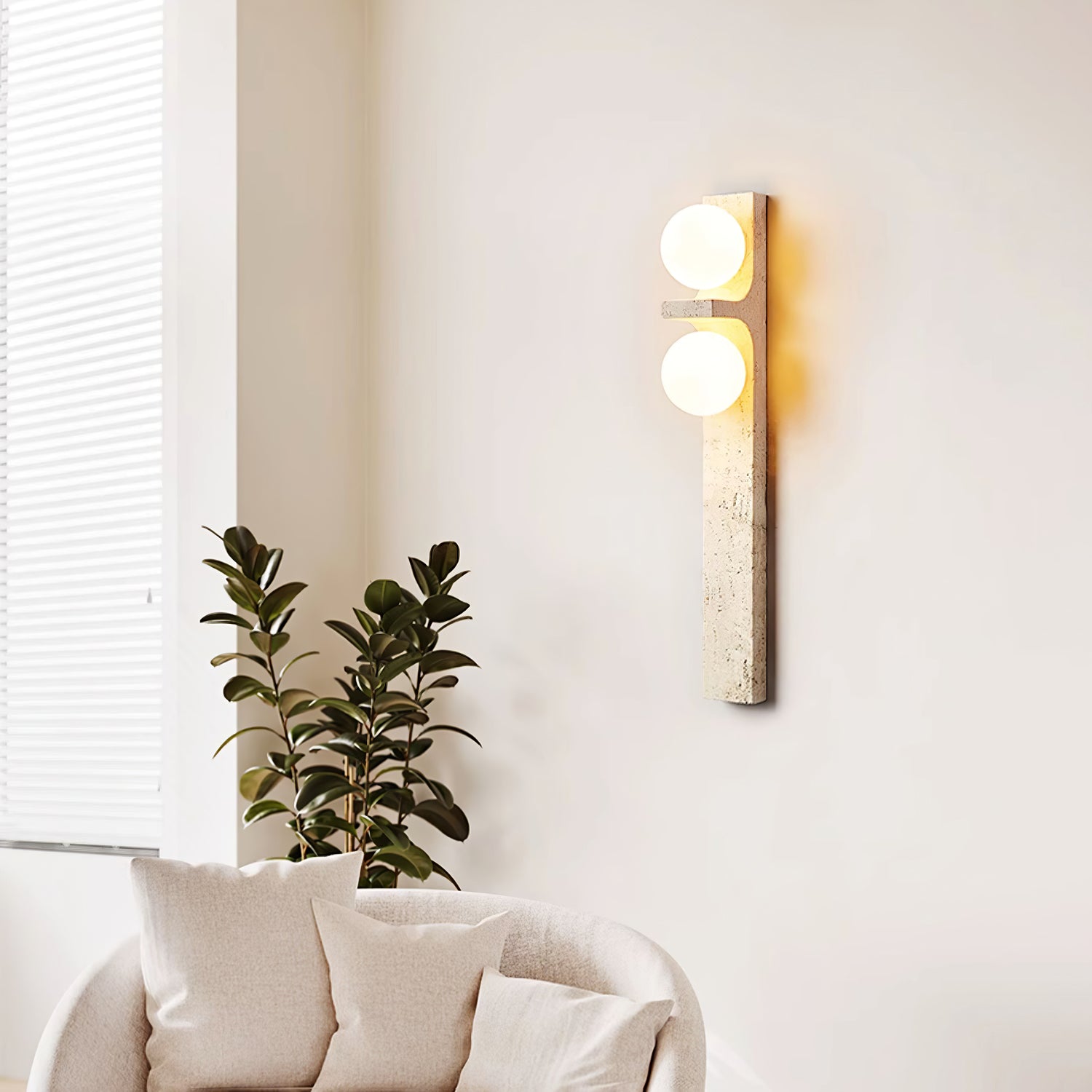 Cassiopeia Travertine Wall Light - Neutralighting