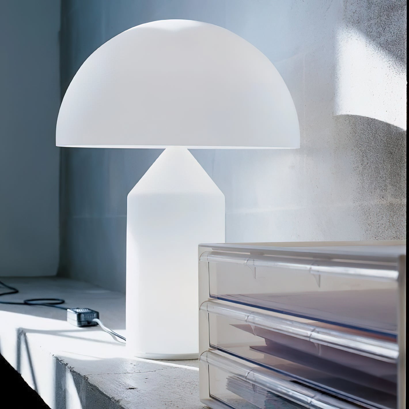 Atollo Alabaster Table Lamp - Lamp Copper