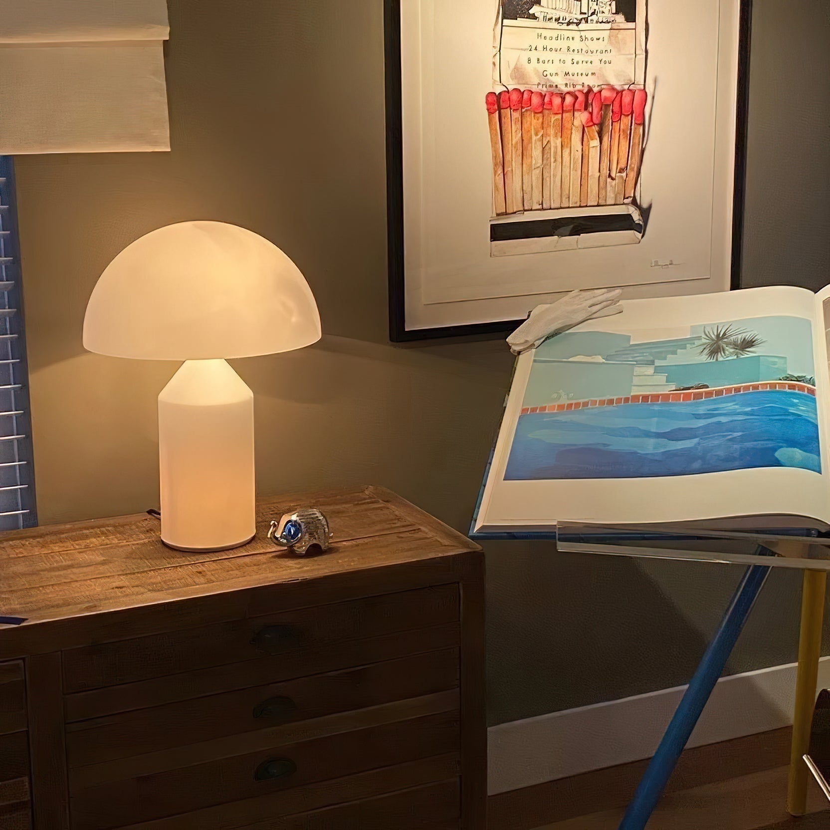 Atollo Alabaster Table Lamp - Lamp Copper